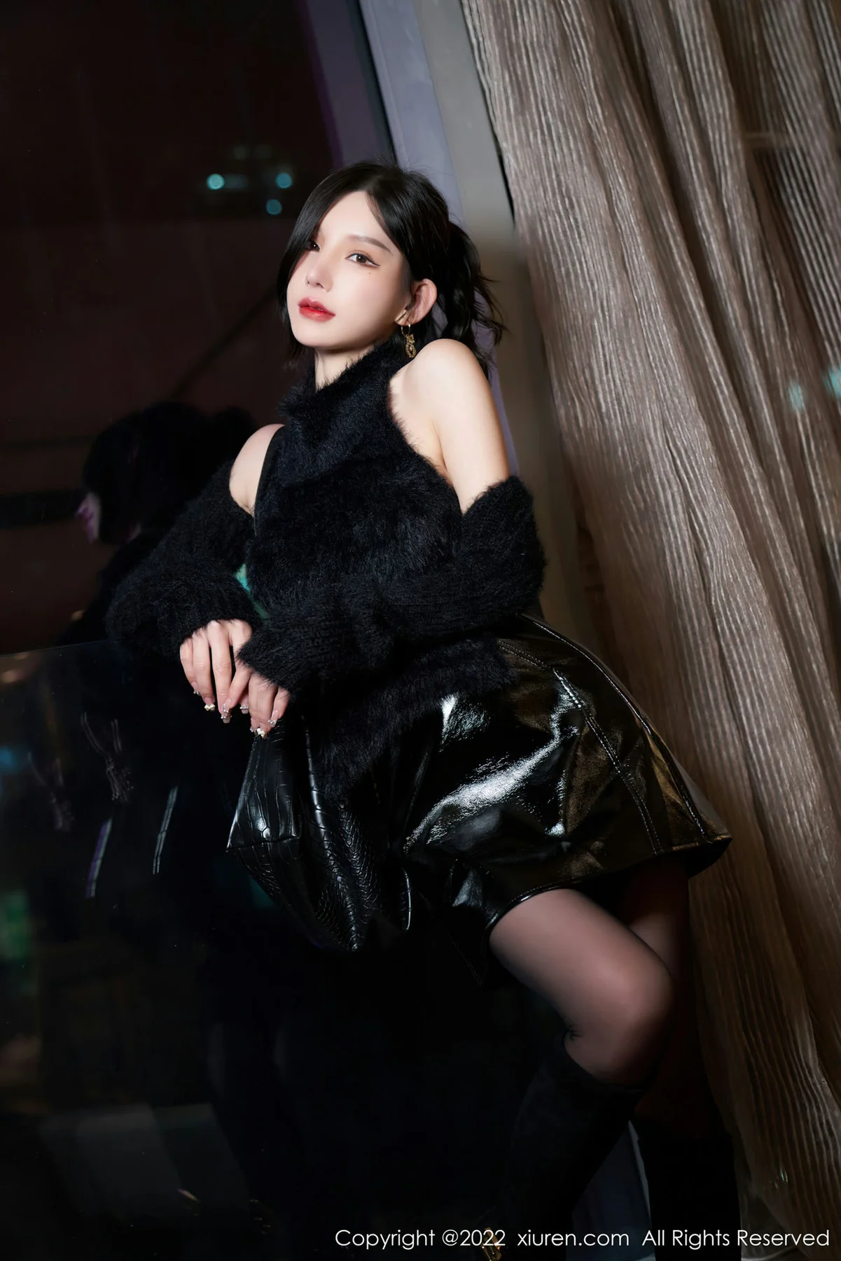 XiuRen 秀人 No.4437 黑色皮裙 周于希Sally 性感写真111 - 3