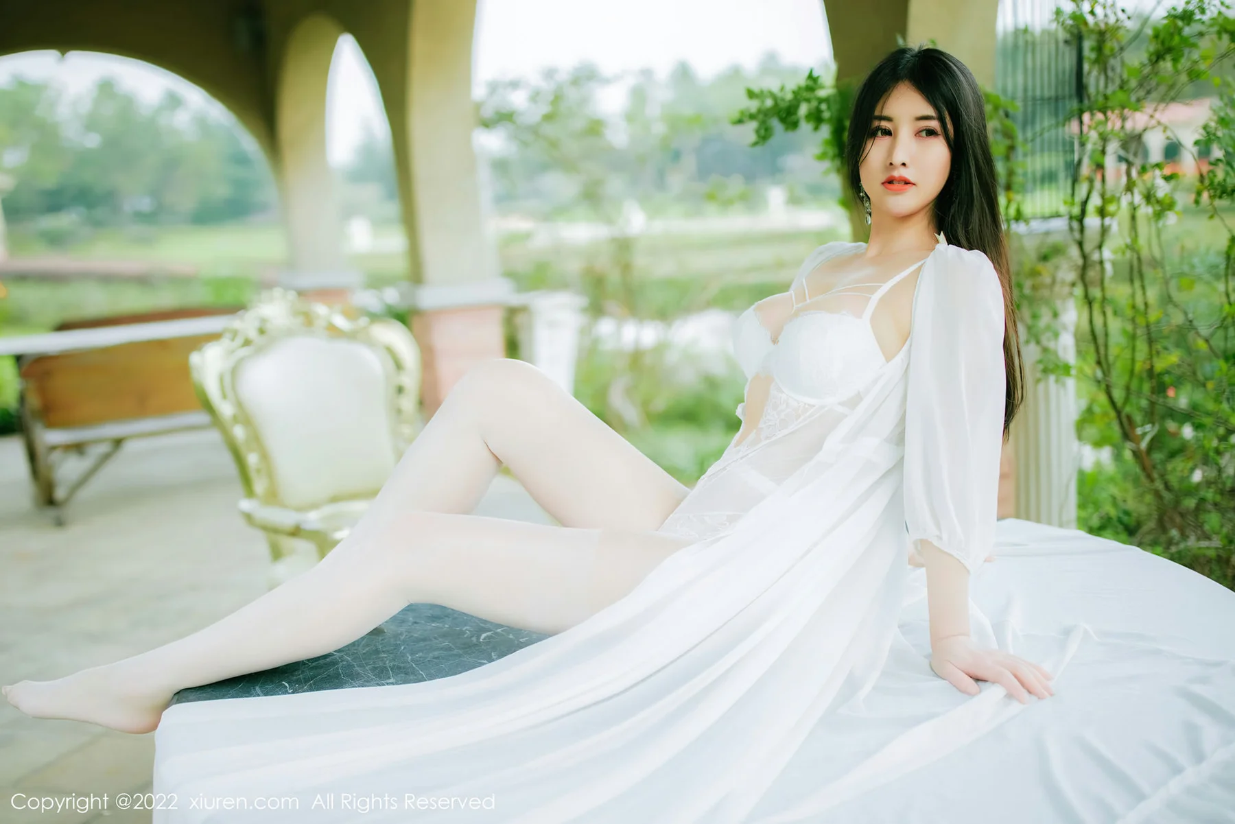 XiuRen 秀人 No.4476 户外白丝 诗诗kiki 性感写真33 - 6