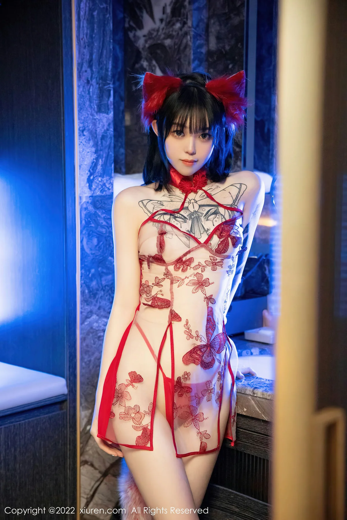 XiuRen 秀人 No.4634 红色轻透服饰 奶瓶. 性感写真1 - 5