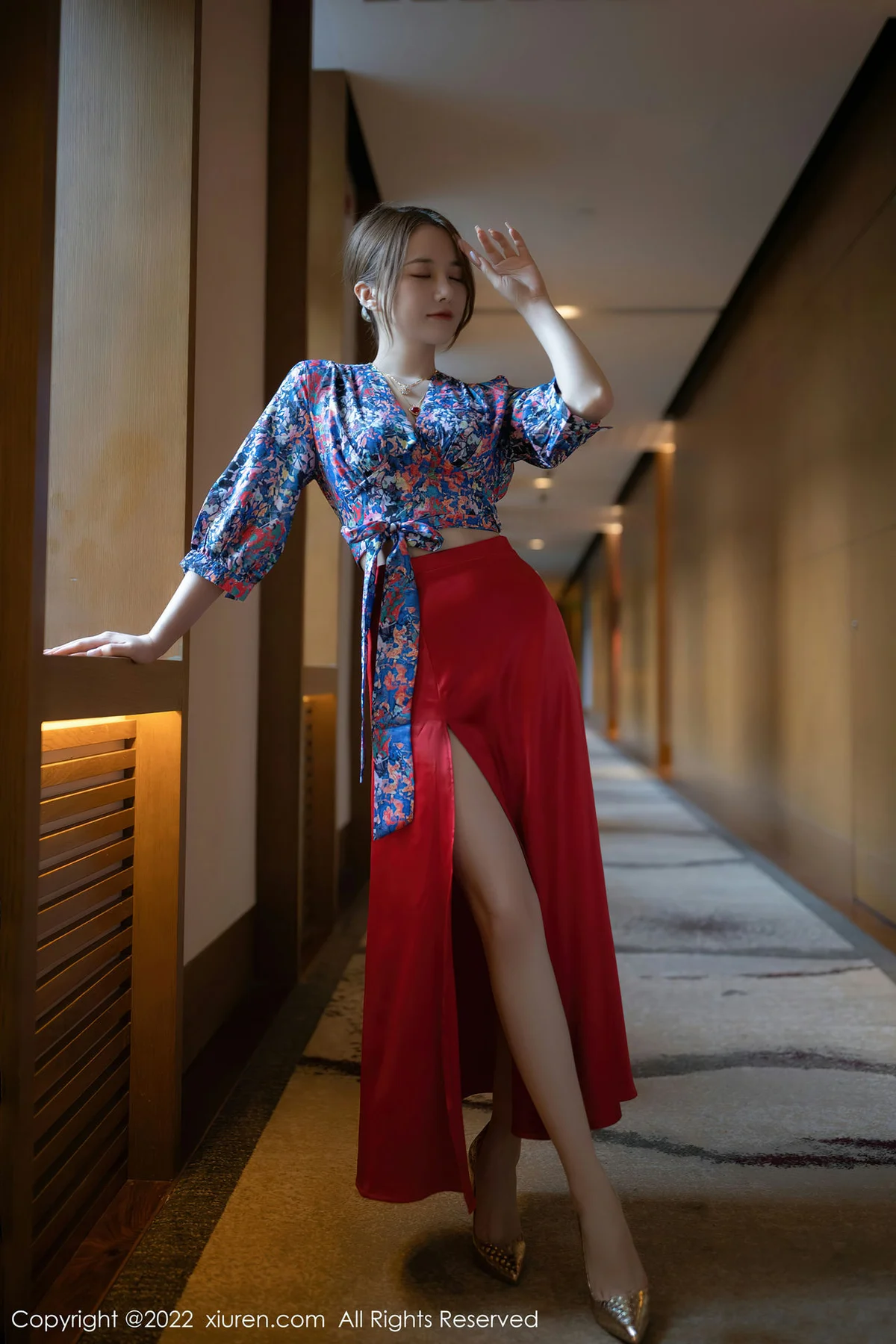 XiuRen 秀人 No.4674 蓝色花纹 鱼子酱Fish 三亚旅拍11 - 9