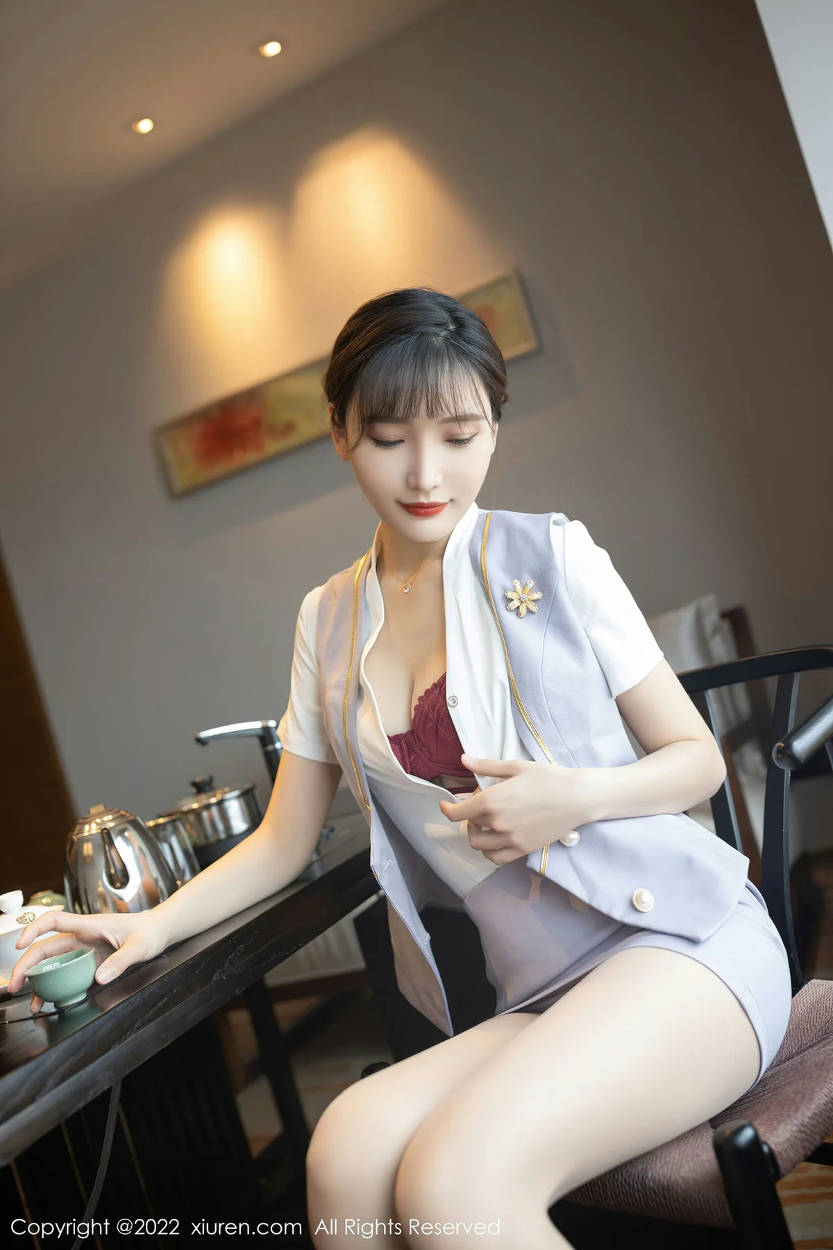 XiuRen 秀人 No.4694 角色扮演茶艺师 陆萱萱 珠三角旅拍11 - 3