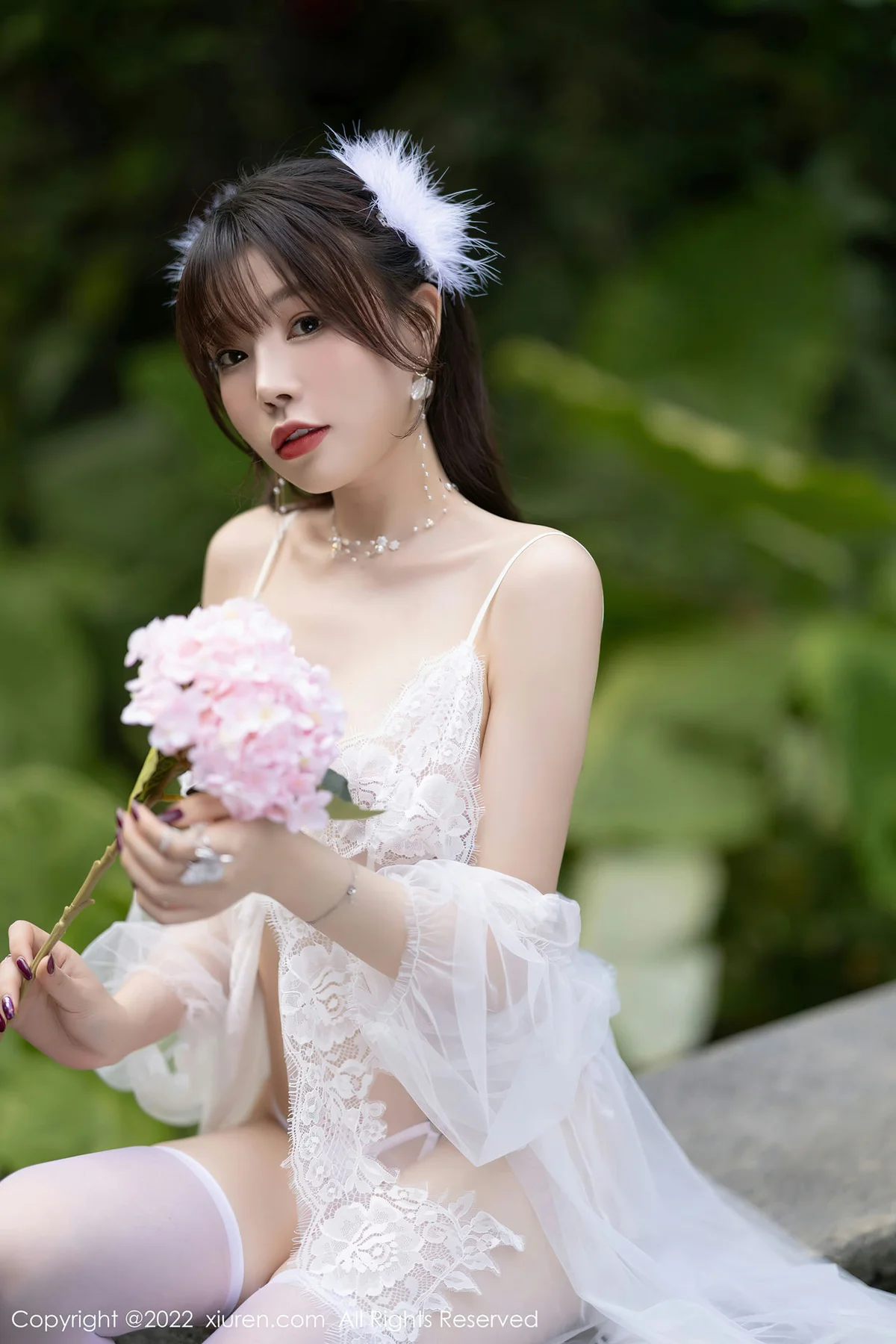 XiuRen 秀人 No.4704 轻透白色蕾丝 芝芝Booty 性感写真11 - 7