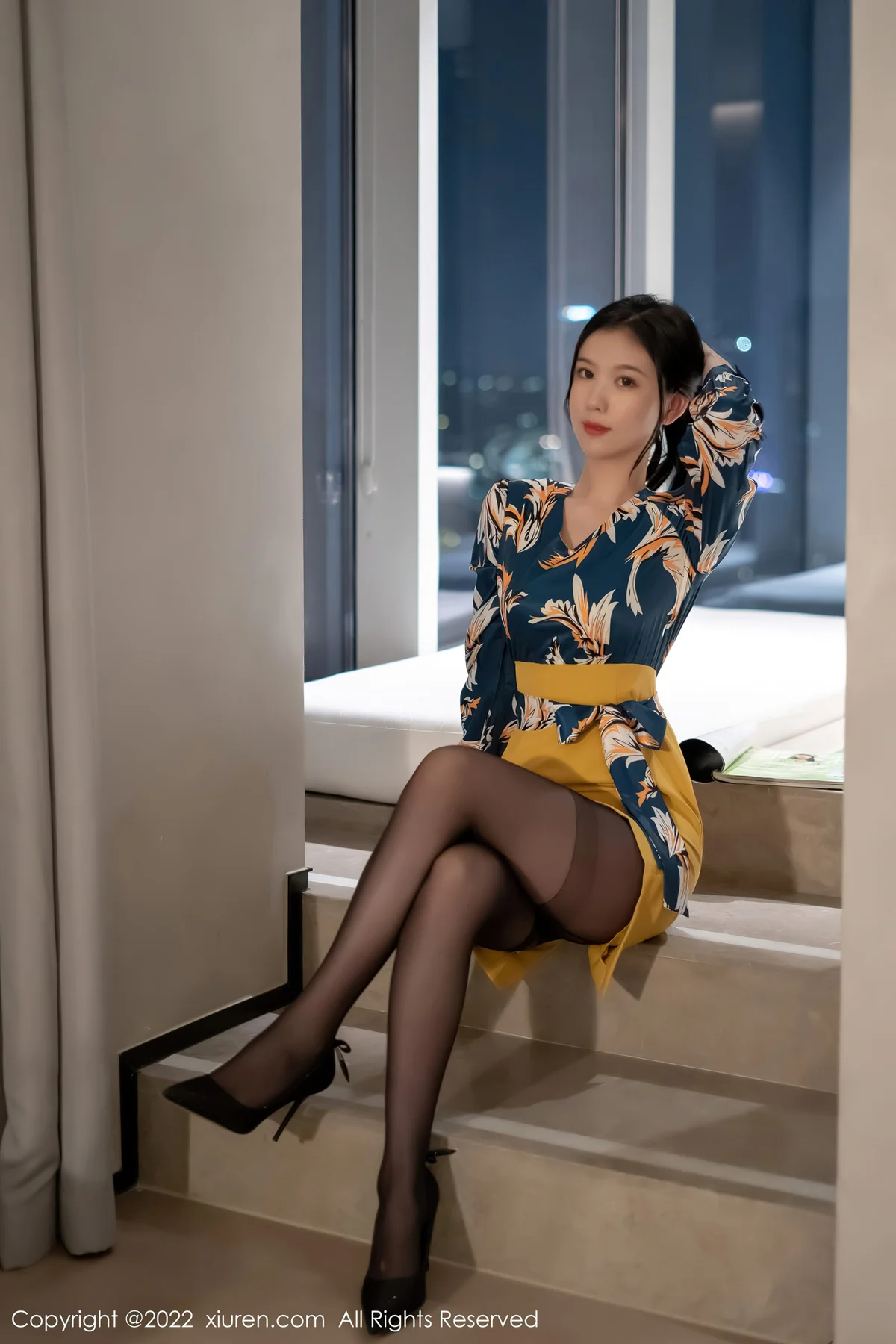 XiuRen 秀人 No.4880 黄色短裙 李雅柔182CM 性感写真 - 8