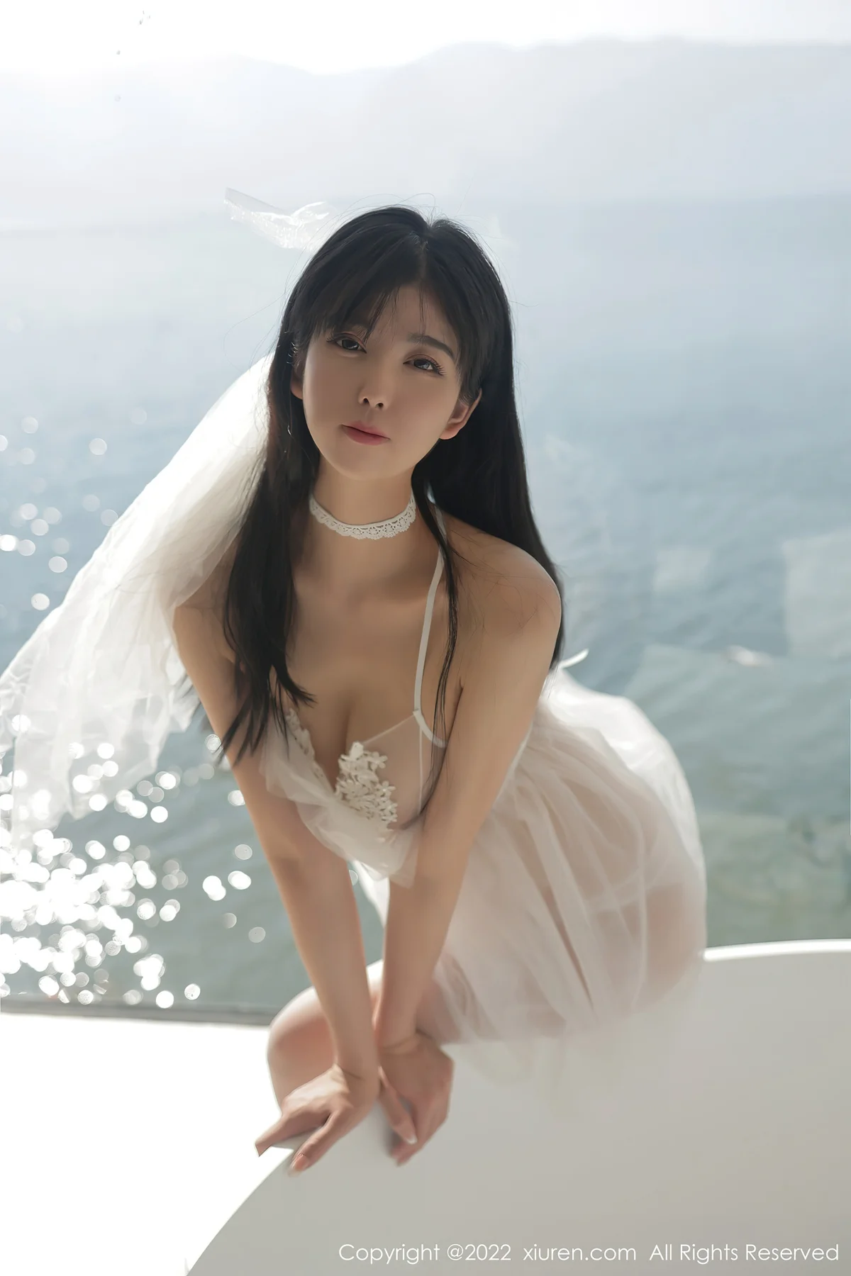 XiuRen 秀人 No.4964 白色轻透吊带 李雅柔182CM 大理旅拍3 - 2