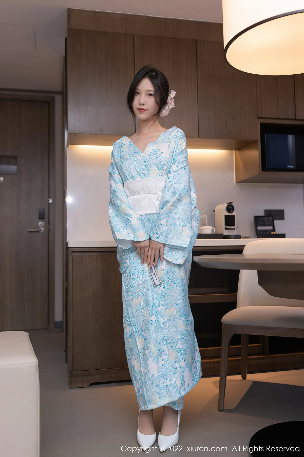 XiuRen 秀人 No.5118 淡蓝色和服 利世 性感写真1 - 4