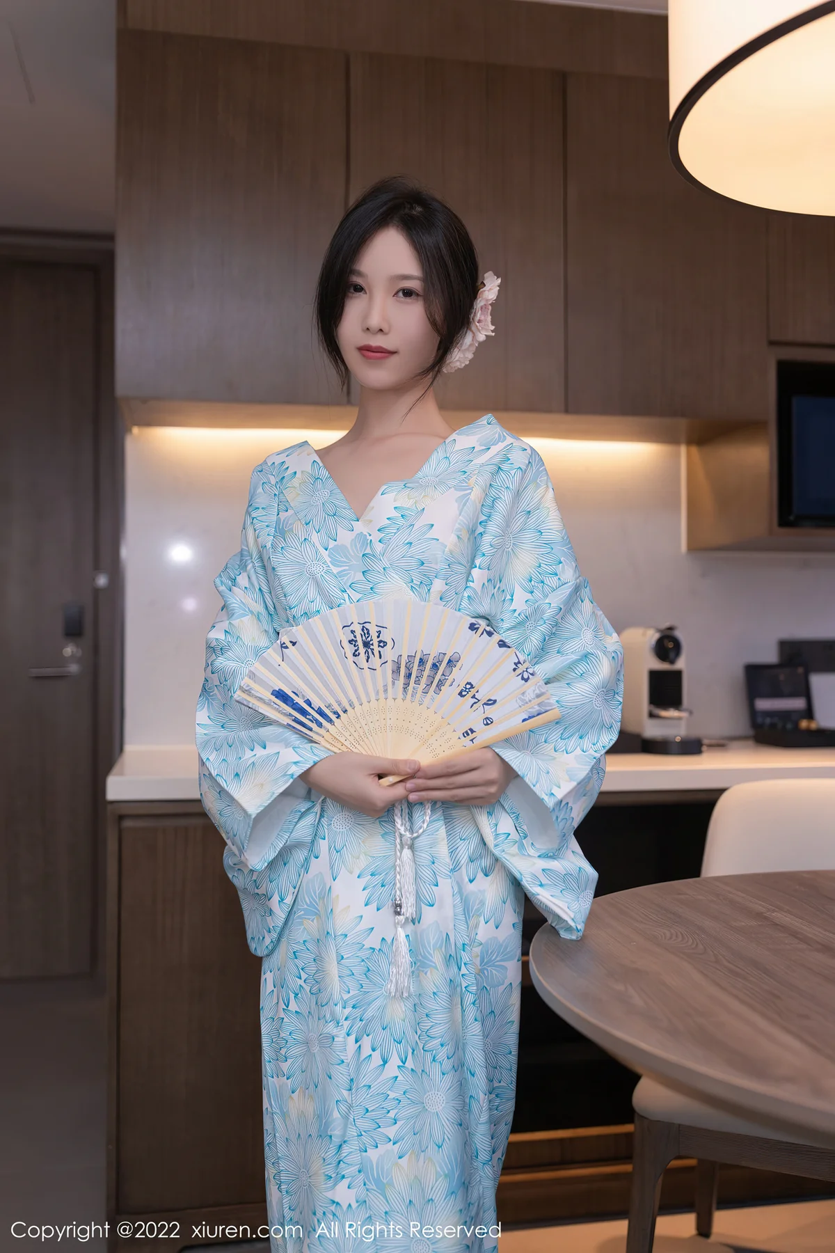 XiuRen 秀人 No.5118 淡蓝色和服 利世 性感写真1 - 5