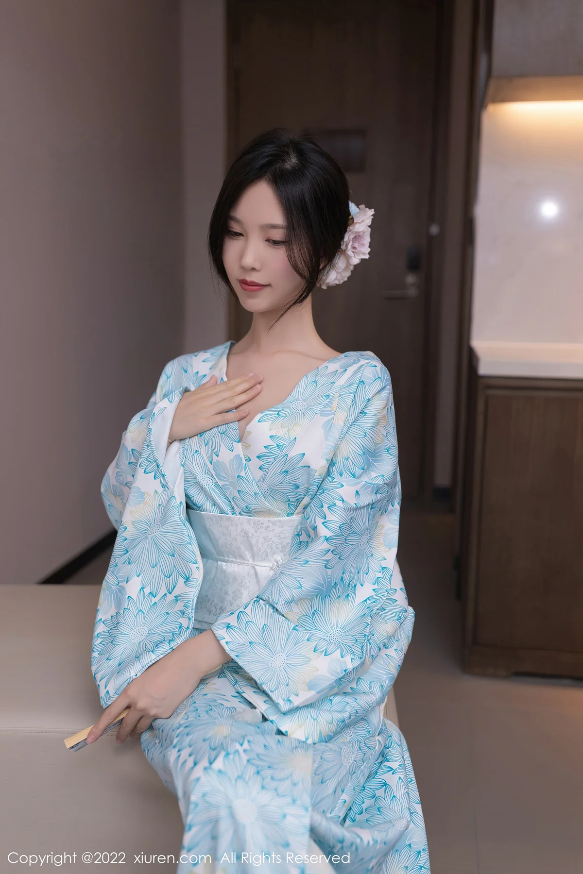 XiuRen 秀人 No.5118 淡蓝色和服 利世 性感写真1 - 6