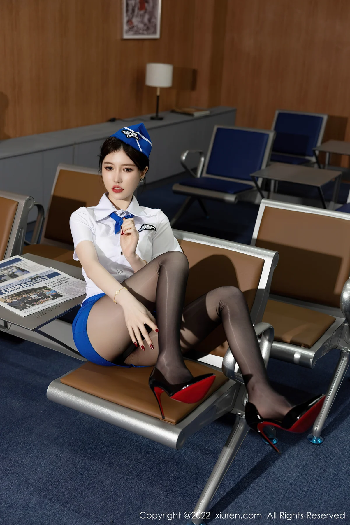 XiuRen 秀人 No.5125 制服诱惑 美桃酱 海南心愿旅拍22 - 1