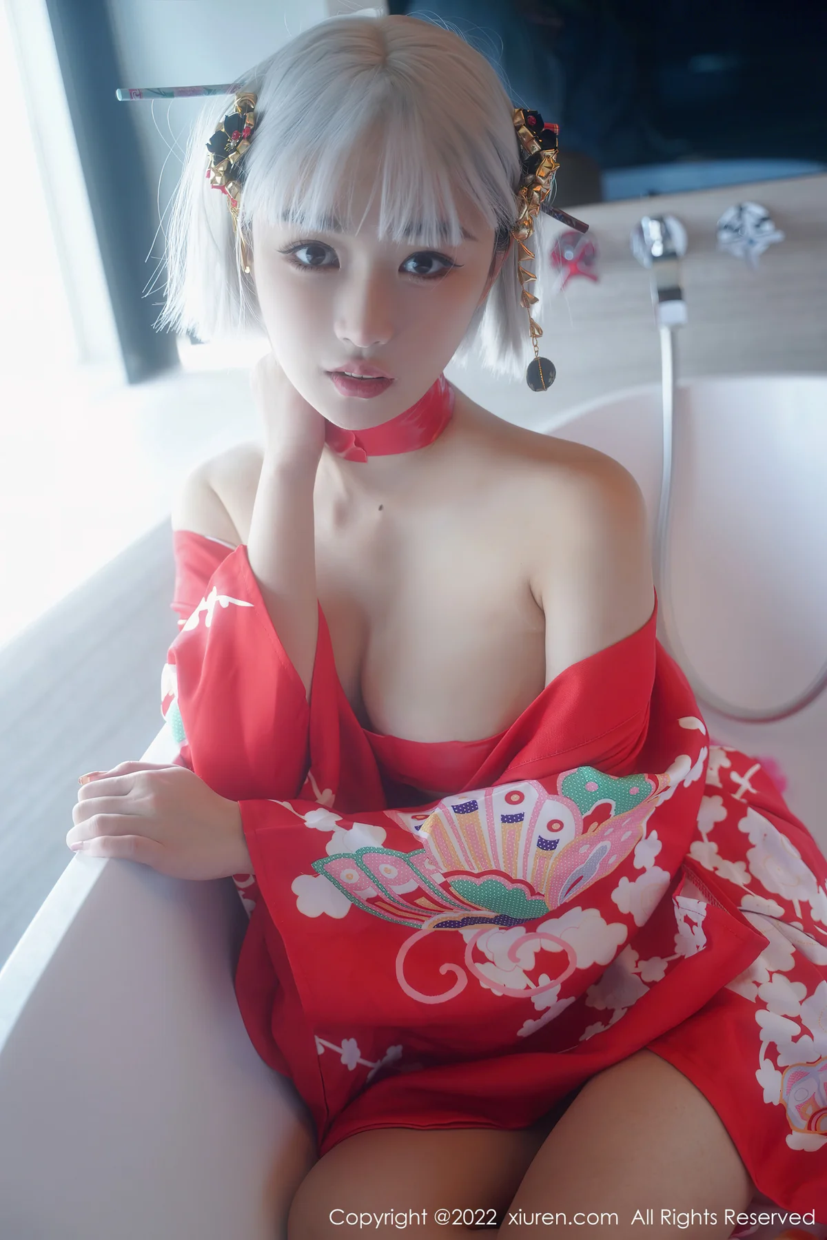 XiuRen 秀人 No.5134 蒸汽浴衣花瓣浴 西门小玉 性感写真33 - 2