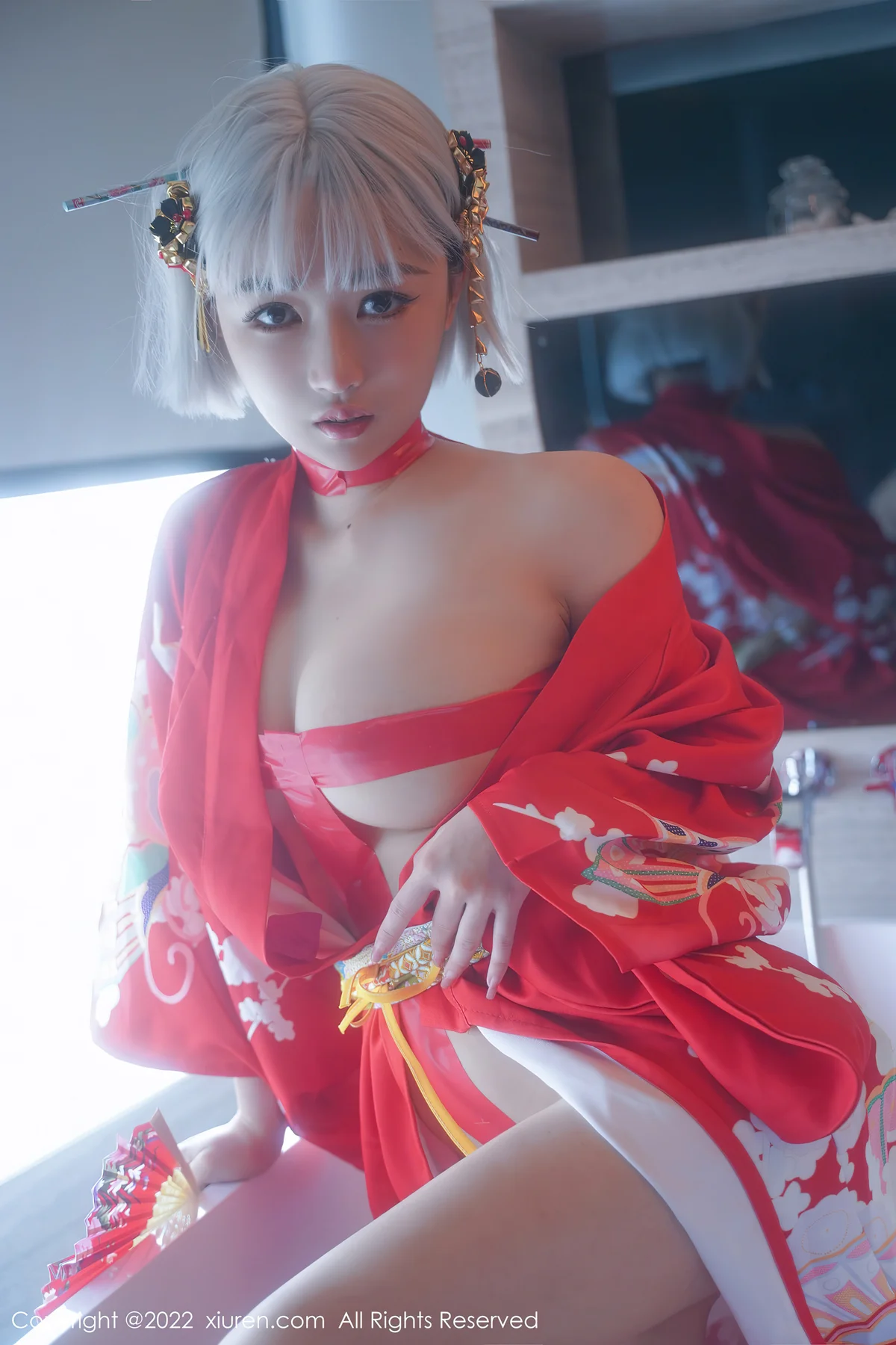 XiuRen 秀人 No.5134 蒸汽浴衣花瓣浴 西门小玉 性感写真33 - 9