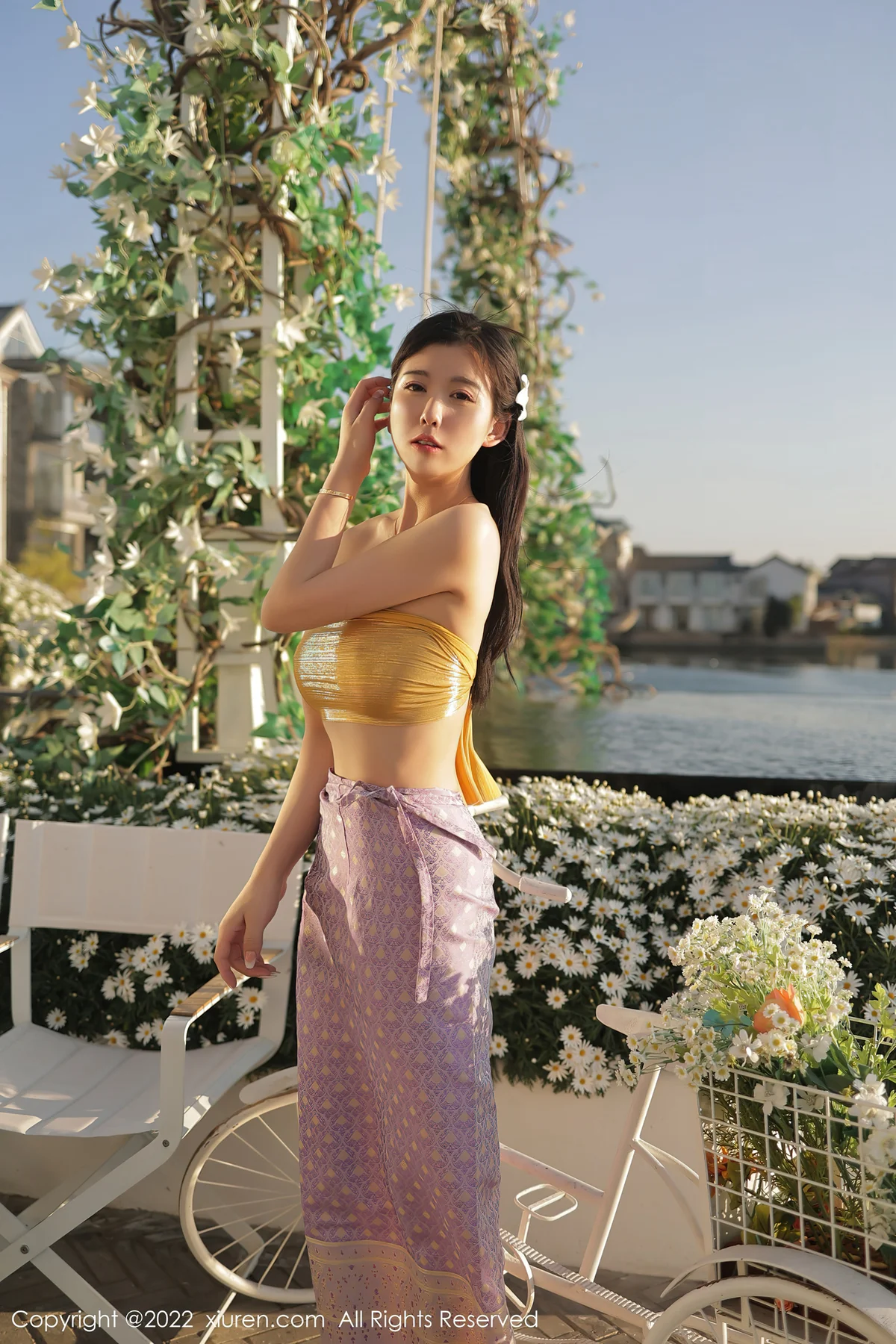 XiuRen 秀人 No.5135 抹胸洱海边 李雅柔182CM 大理旅拍 - 5