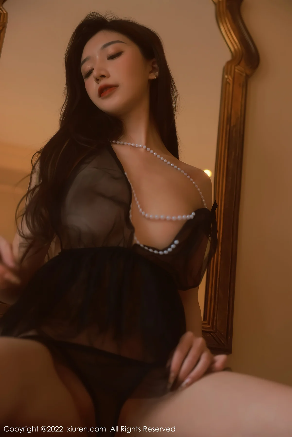 XiuRen 秀人 No.5185 黑色轻透薄纱 hebe韩心雨 澳门旅拍 - 7