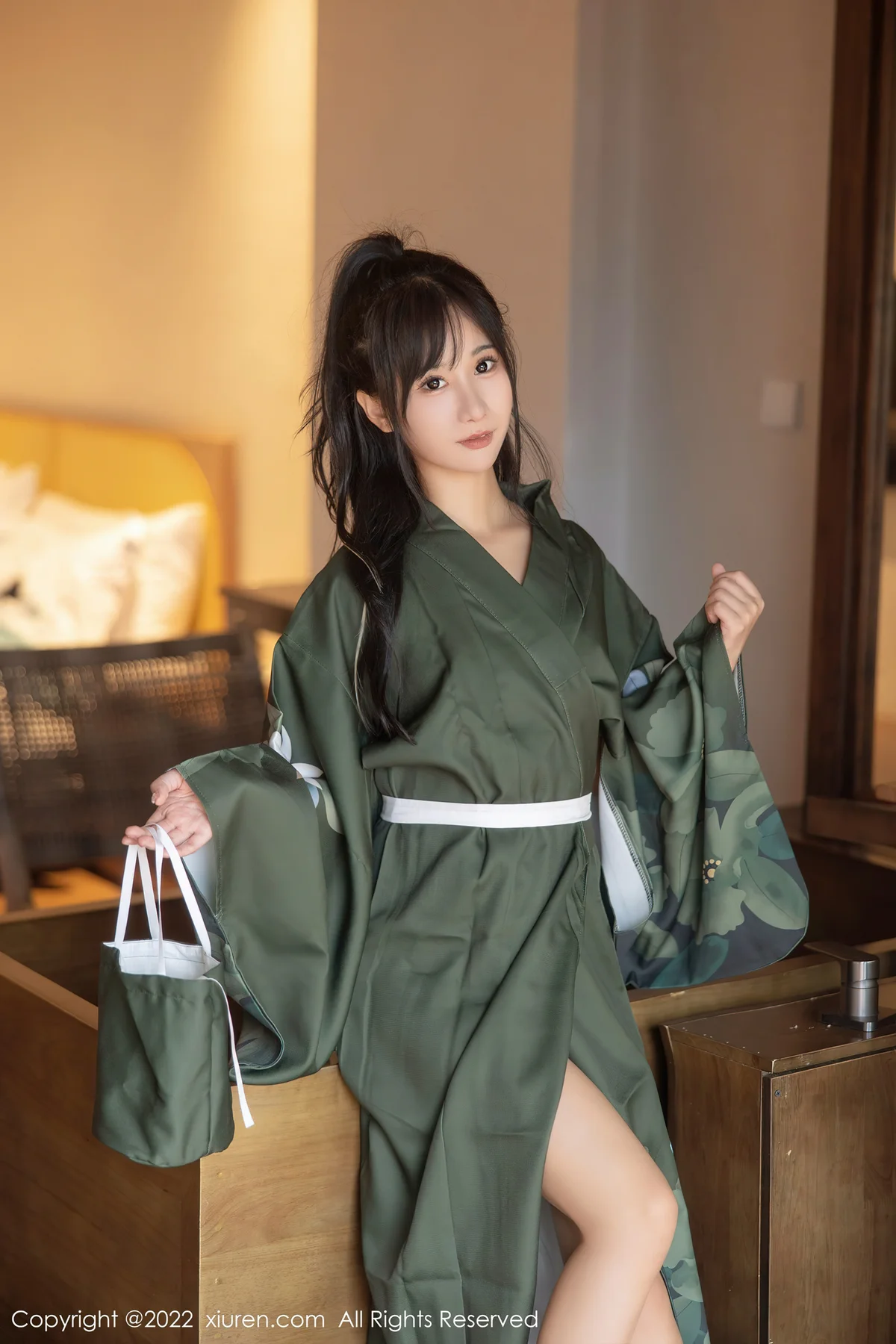 XiuRen 秀人 No.5256 暗灰绿色和服 小果冻儿 大理旅拍11 - 4