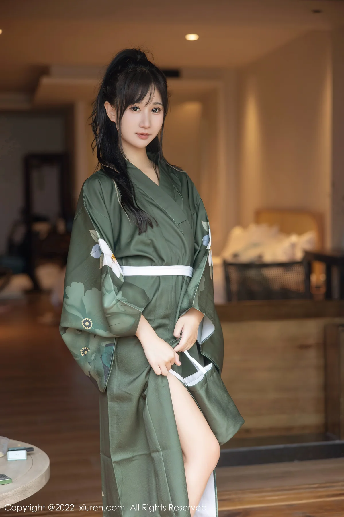 XiuRen 秀人 No.5256 暗灰绿色和服 小果冻儿 大理旅拍11 - 5