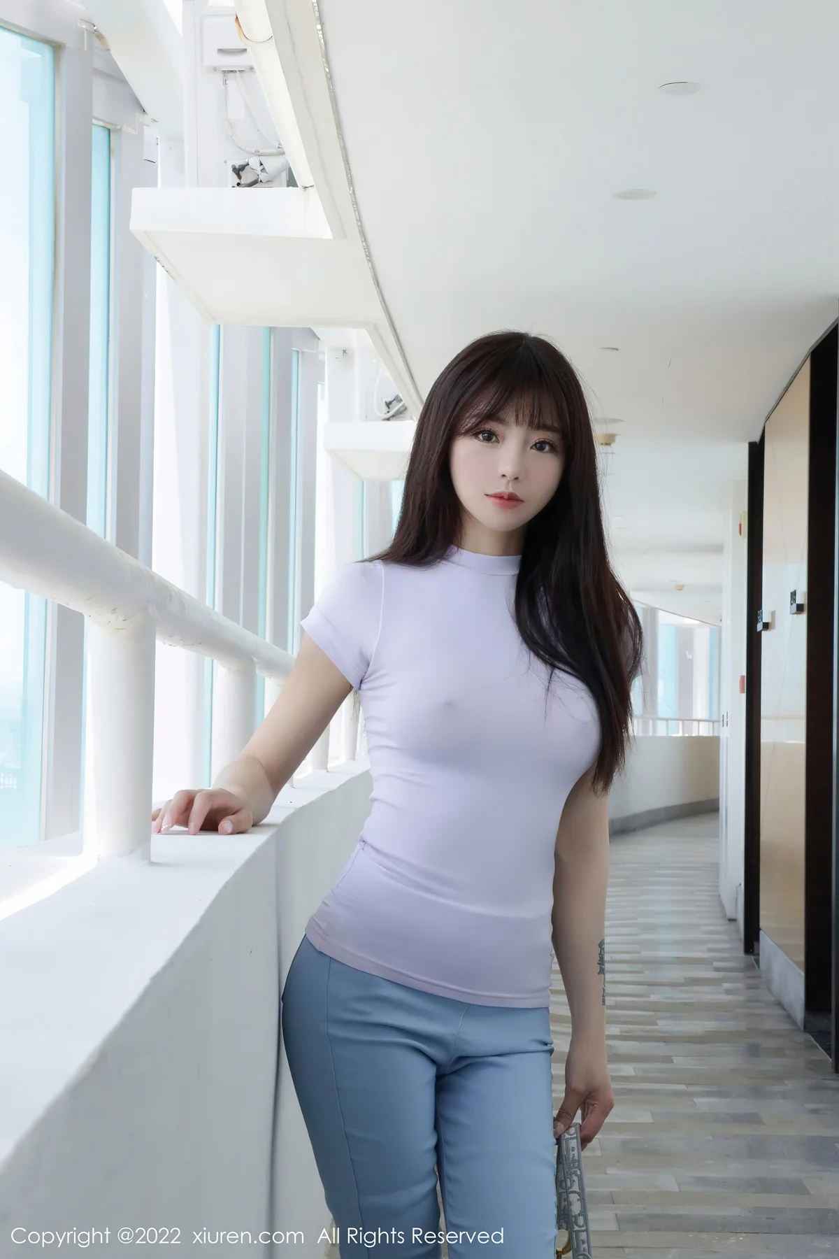 XiuRen 秀人 No.5384 紫色丝袜 佘贝拉bella 三亚旅拍 - 2