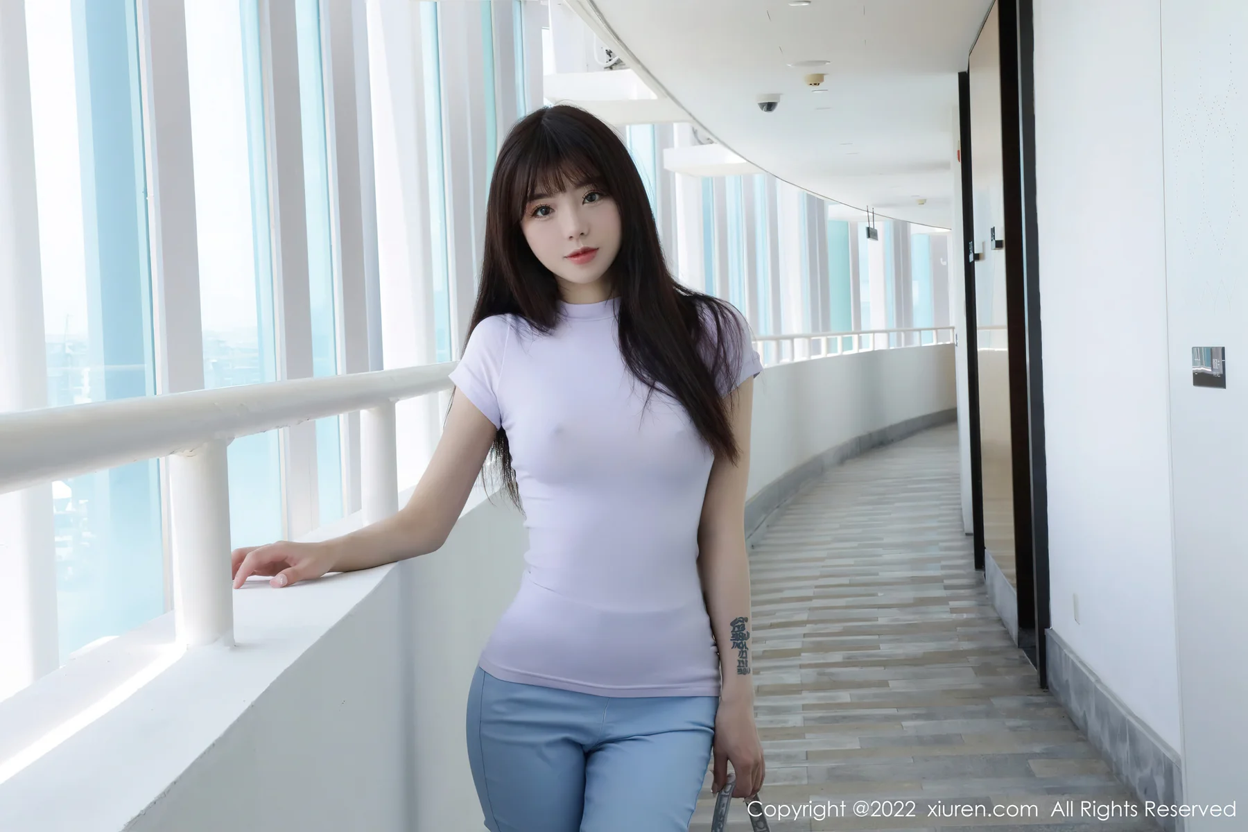 XiuRen 秀人 No.5384 紫色丝袜 佘贝拉bella 三亚旅拍 - 3