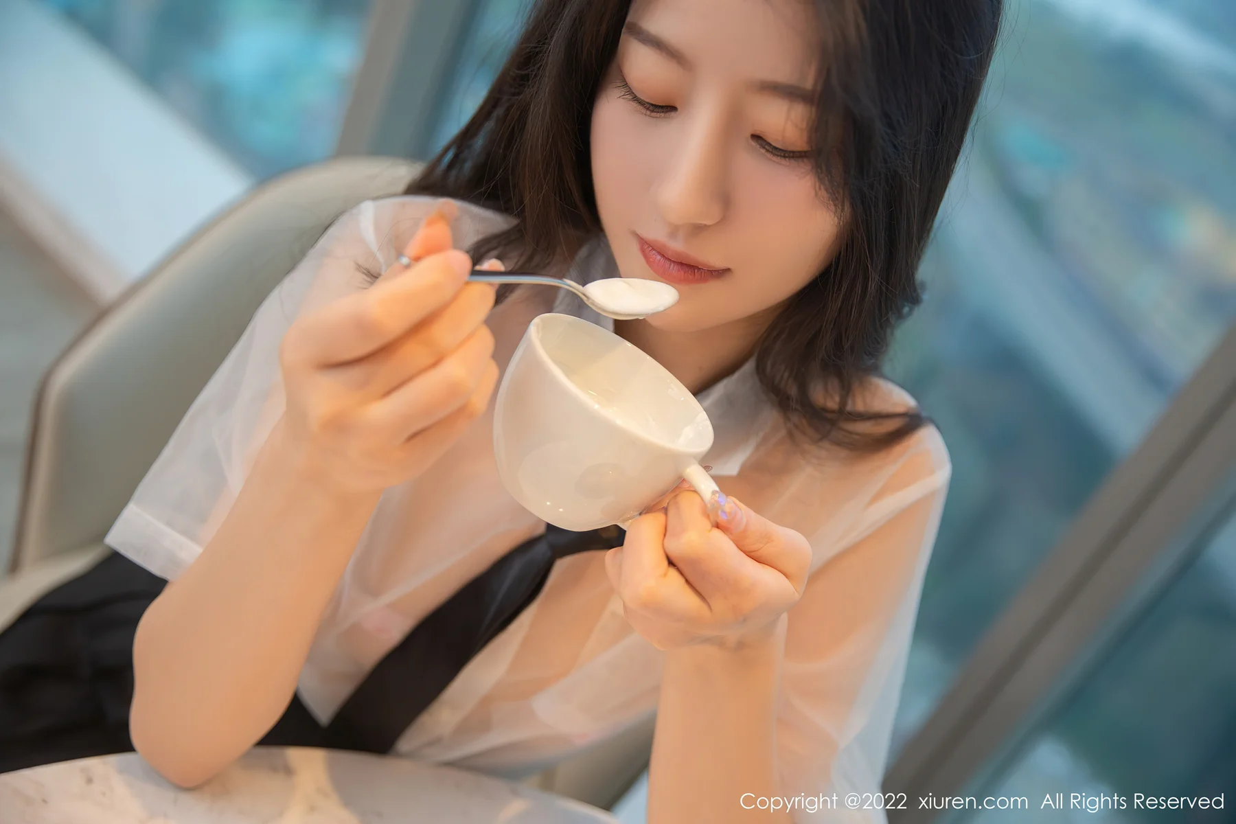 XiuRen 秀人 No.5385 轻透白T 熊小诺 性感写真1 - 2