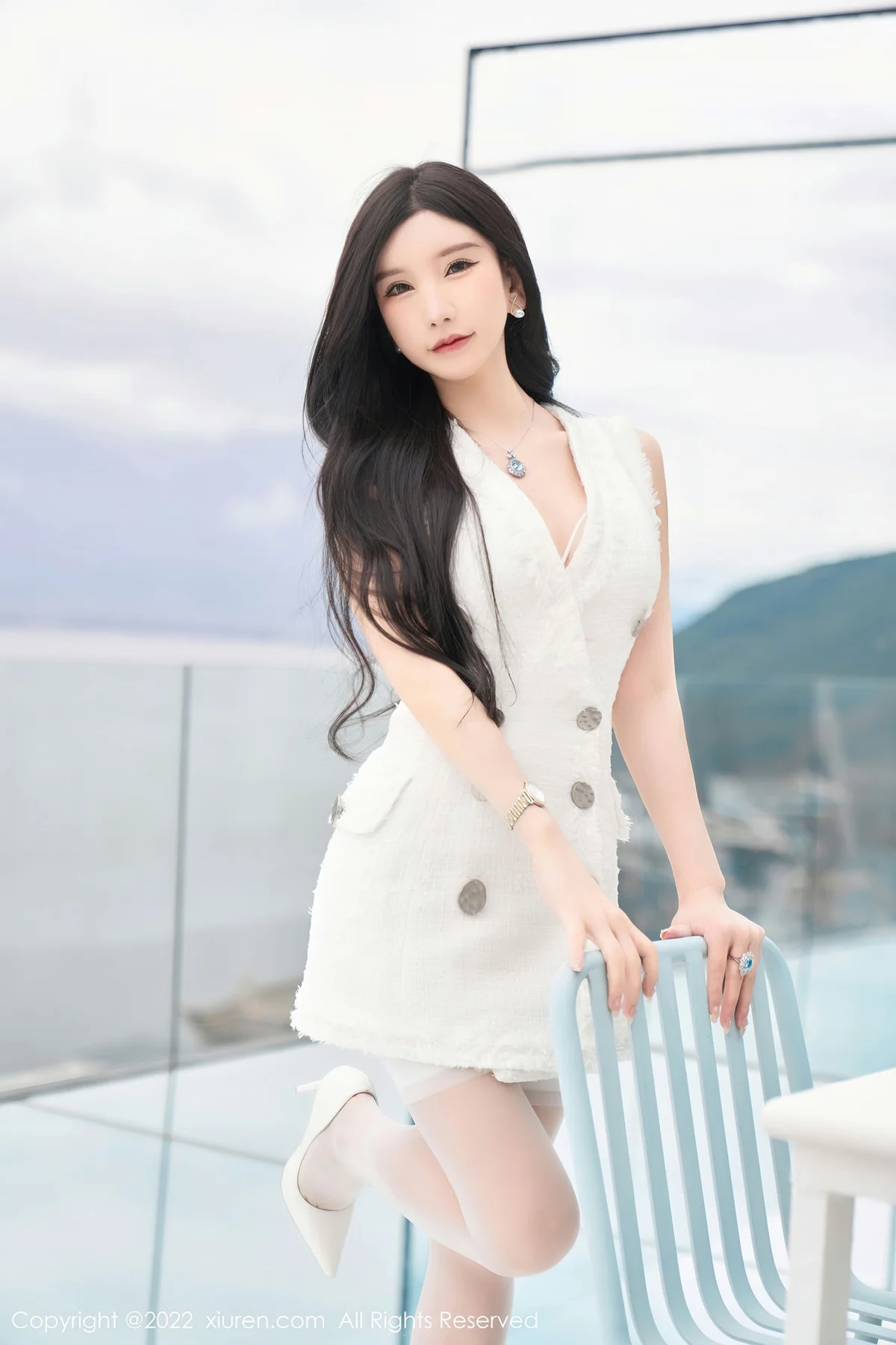 XiuRen 秀人 No.5418 白色蕾丝内衣 周于希Sally 重庆-大理心愿旅拍 - 9