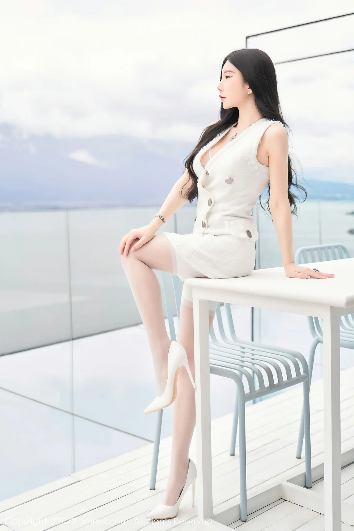 XiuRen 秀人 No.5418 白色蕾丝内衣 周于希Sally 重庆-大理心愿旅拍 - 2