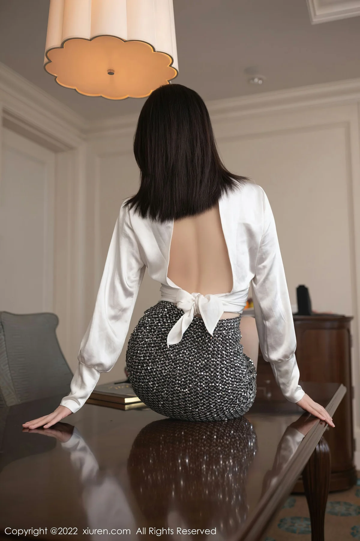 XiuRen 秀人 No.5480 安然anran灰色丝袜性感私房写真 - 1