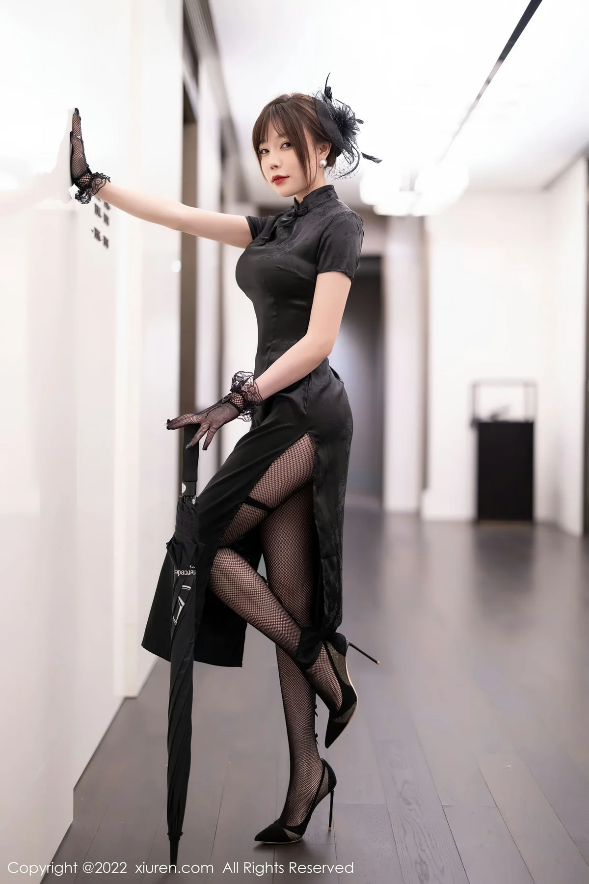 XiuRen 秀人 No.5532 徐莉芝Booty 黑色旗袍性感写真11 - 8