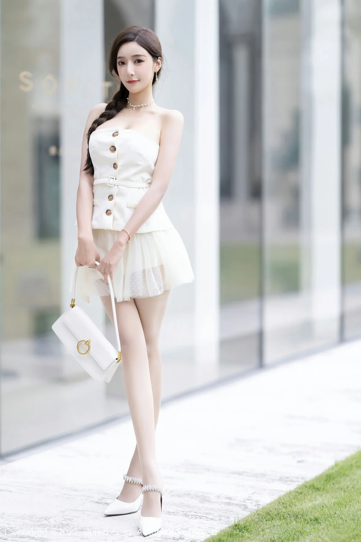 XiuRen 秀人 No.5539 珍珠色睡裙 王馨瑶yanni 性感写真1 - 7