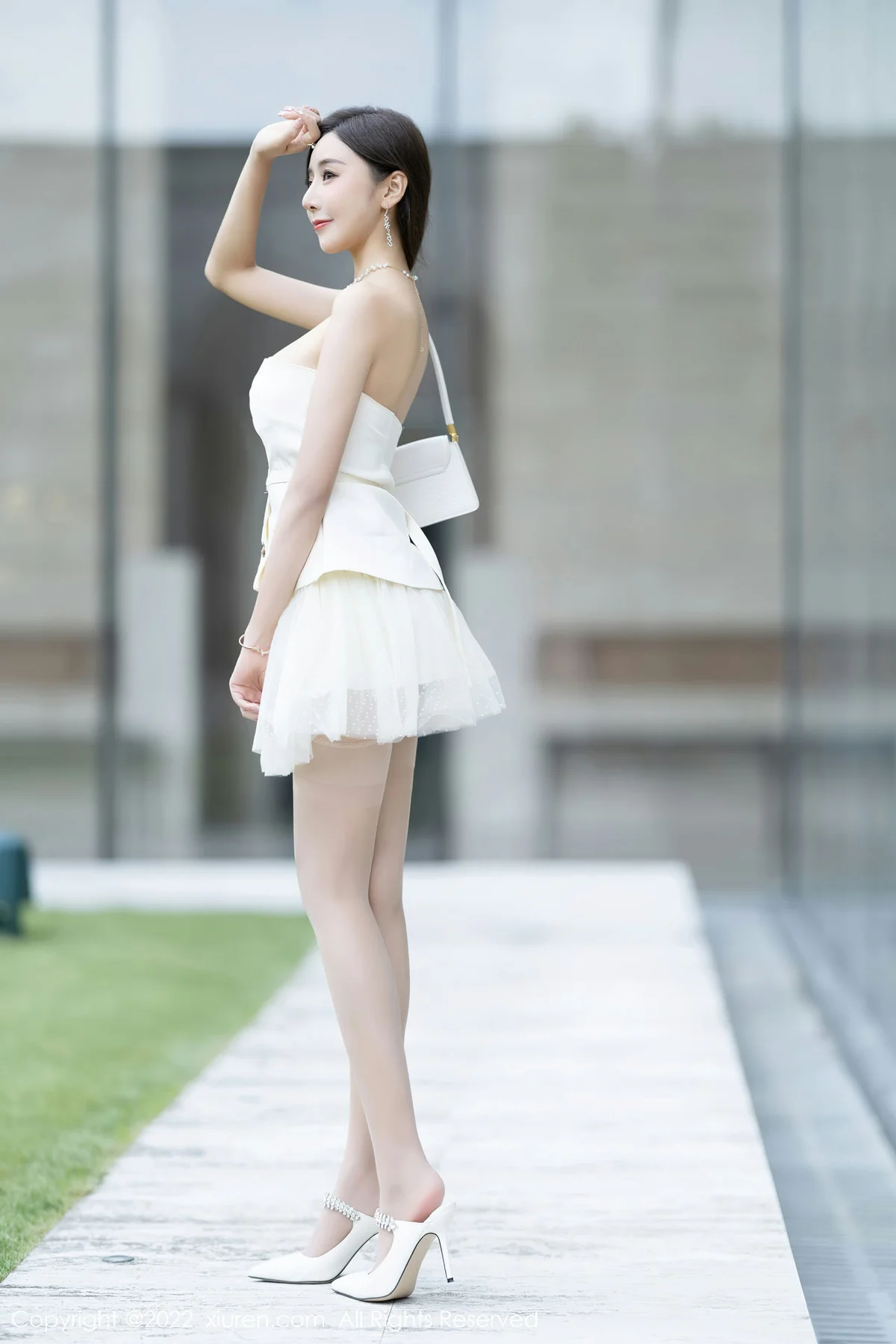 XiuRen 秀人 No.5539 珍珠色睡裙 王馨瑶yanni 性感写真1 - 9