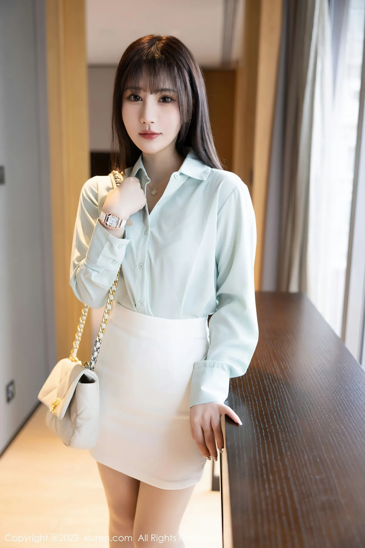 XiuRen 秀人 No.5555 白色短裙 张欣欣 性感写真11 - 2