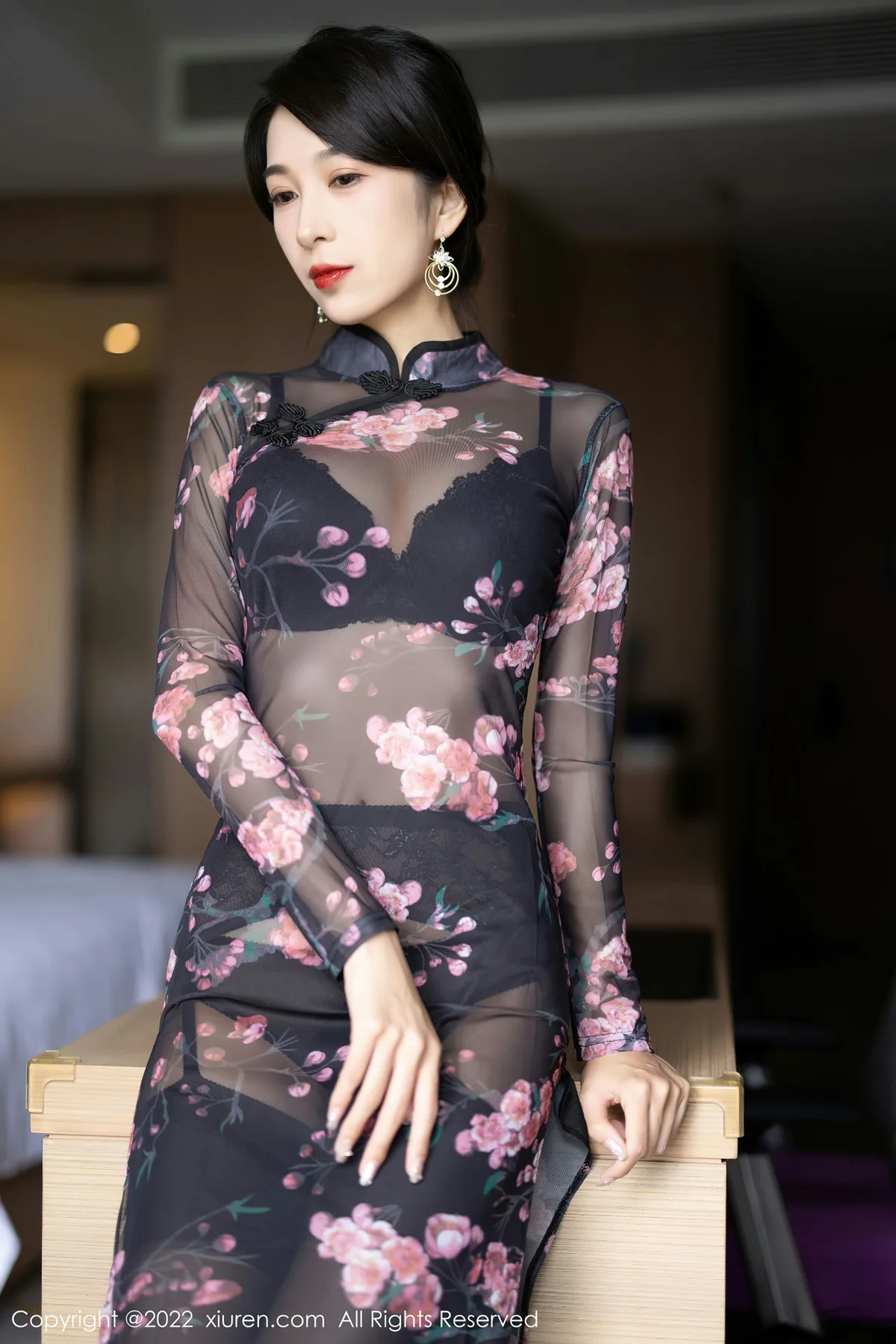 XiuRen 秀人 No.5585 林乐一 透视旗袍 - 5