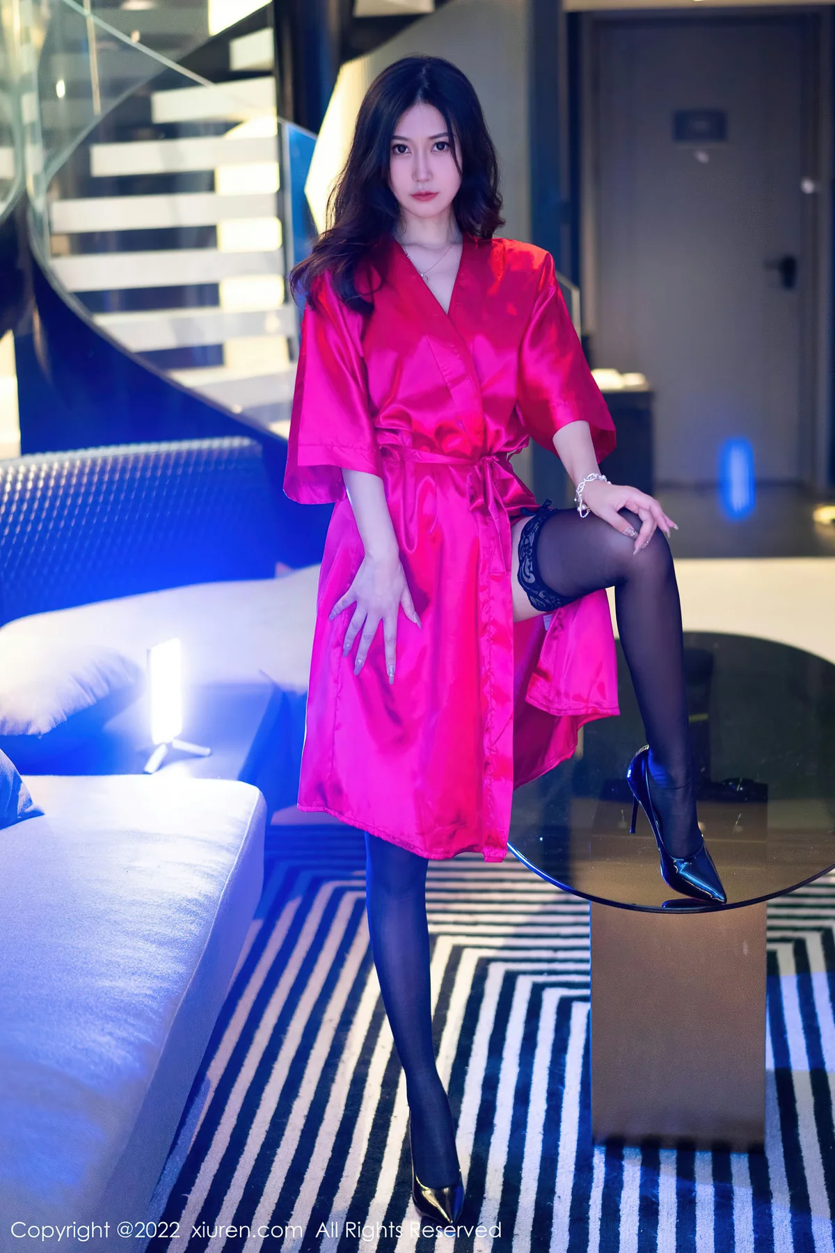 XiuRen 秀人 No.5586 阿姣 捆绑蕾丝睡衣 - 5