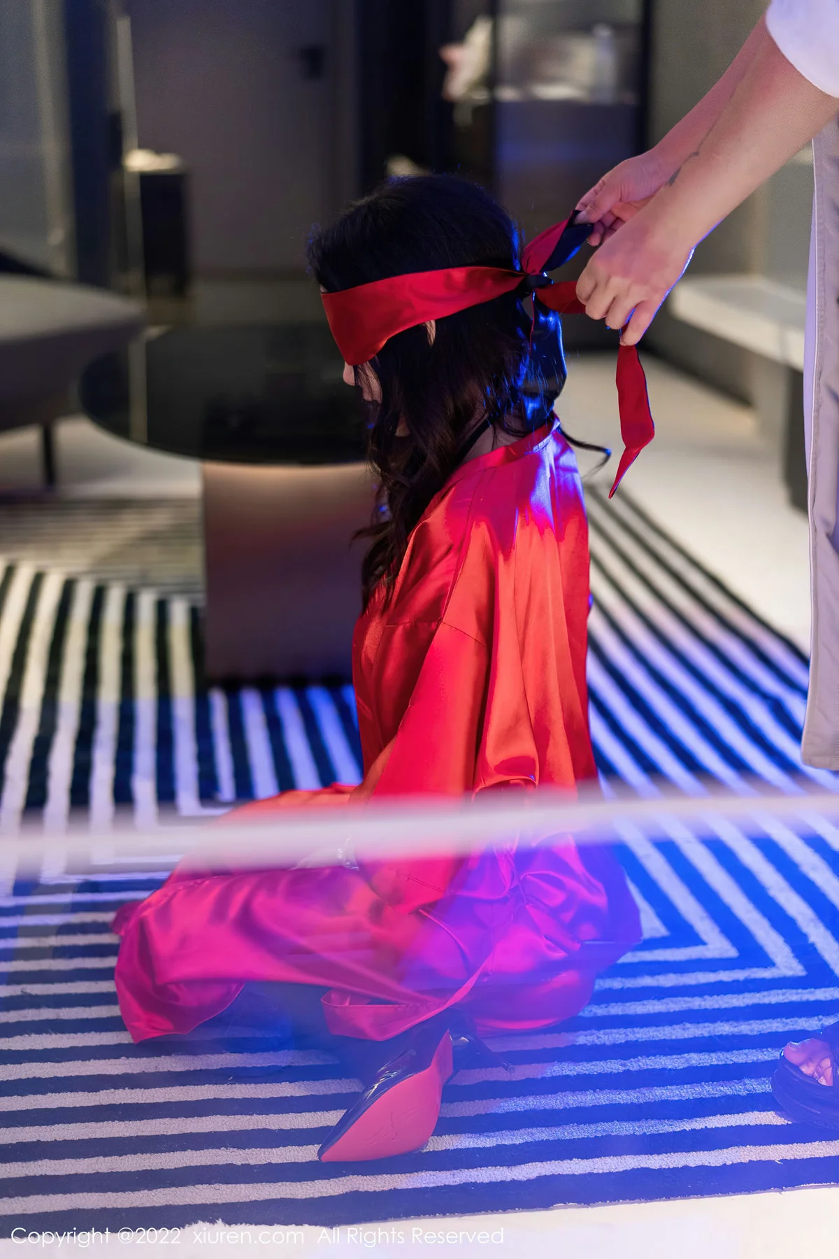 XiuRen 秀人 No.5586 阿姣 捆绑蕾丝睡衣 - 9