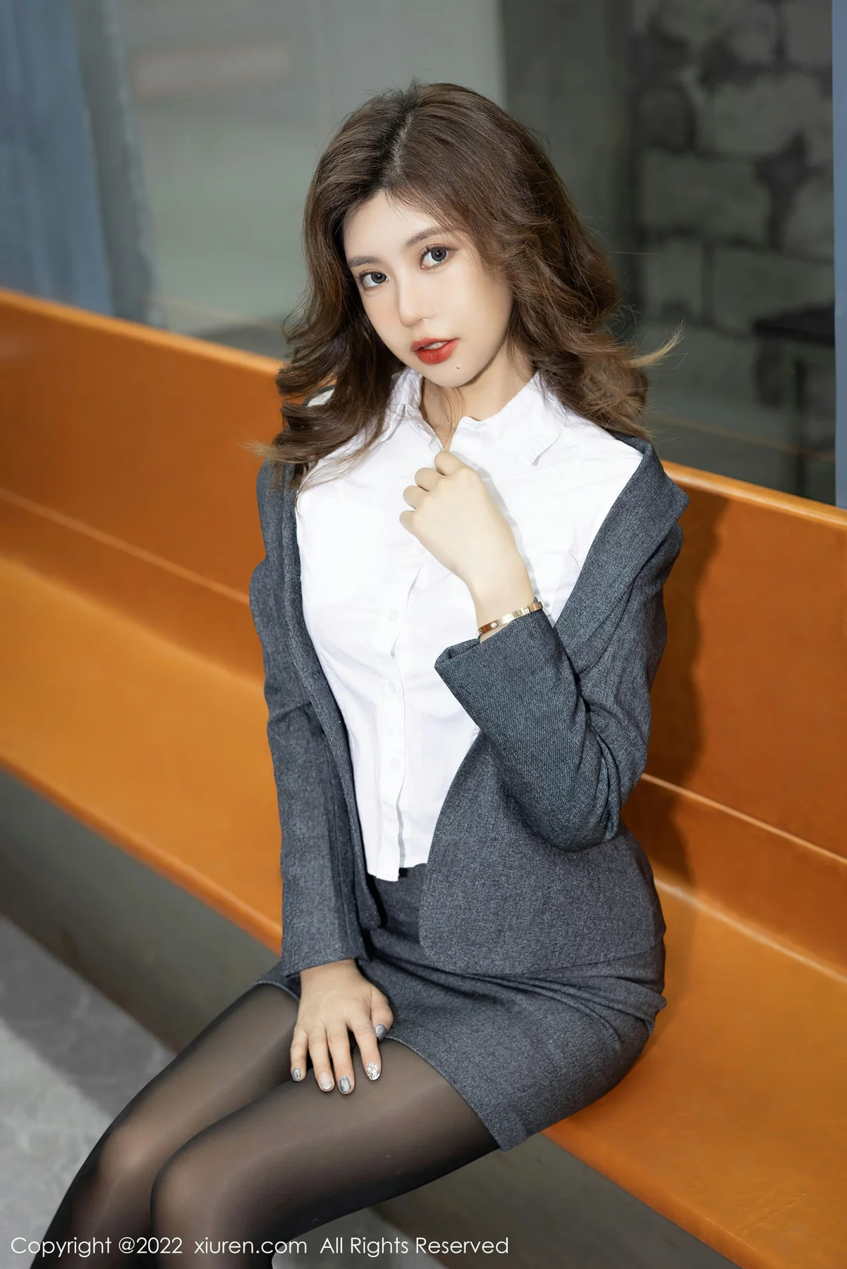 XiuRen 秀人 No.5600 绮里嘉ula 灰色职业装性感写真11 - 10