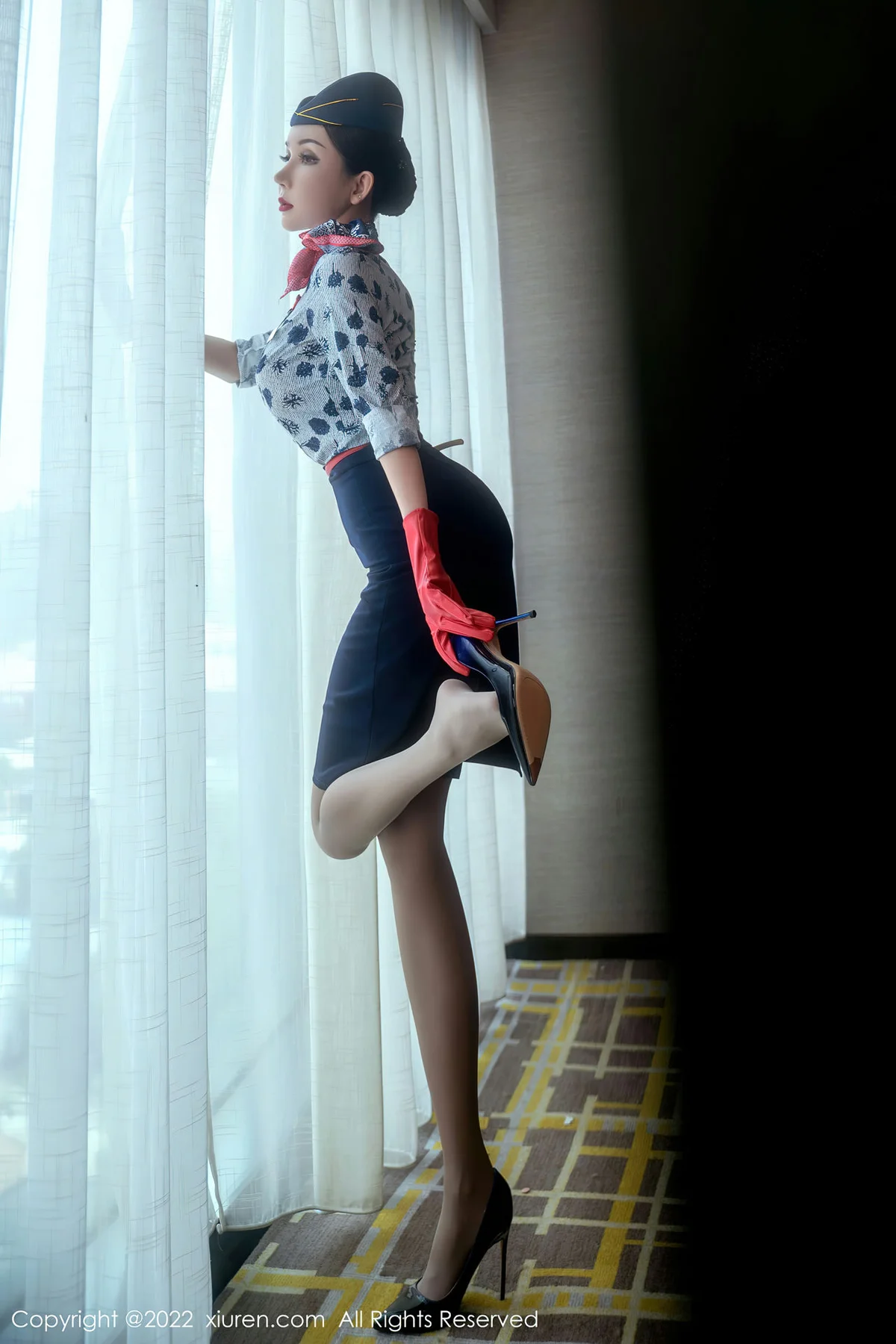 XiuRen 秀人 No.5609 陈怡曼御姐空乘系列长腿御姐 - 9