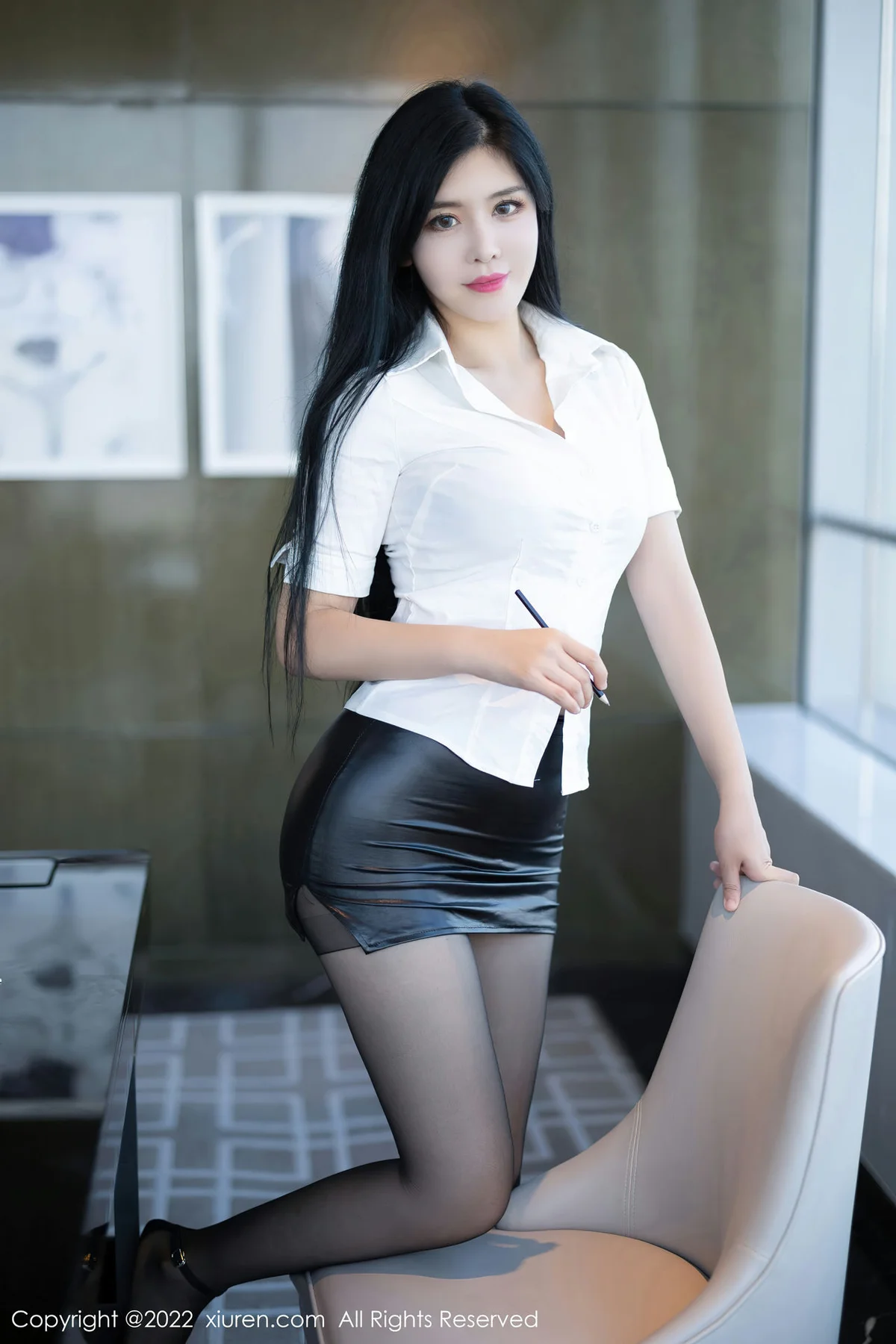 XiuRen 秀人 No.5635 刘钰儿 黑色短裙魅惑黑丝11 - 5