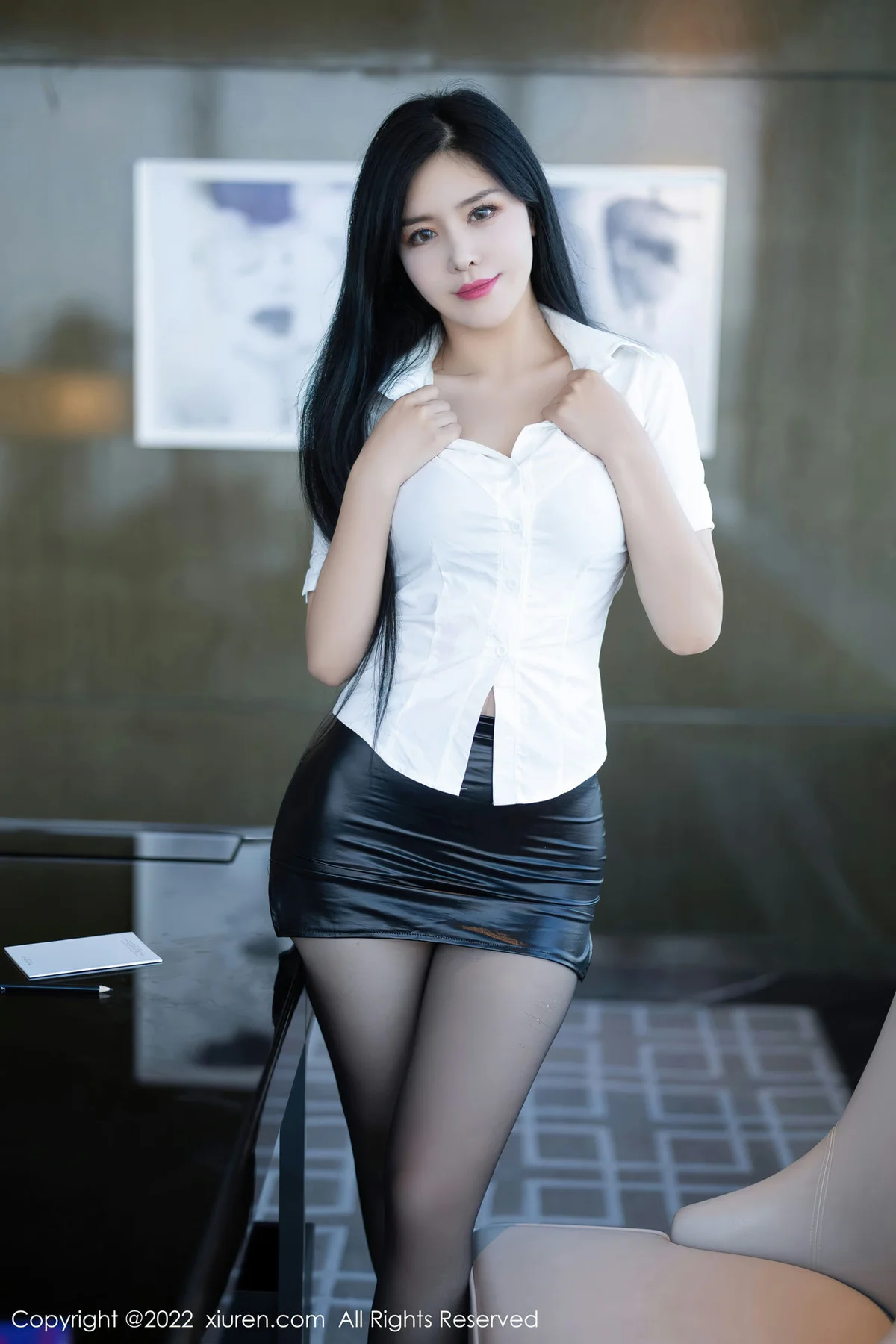 XiuRen 秀人 No.5635 刘钰儿 黑色短裙魅惑黑丝11 - 7