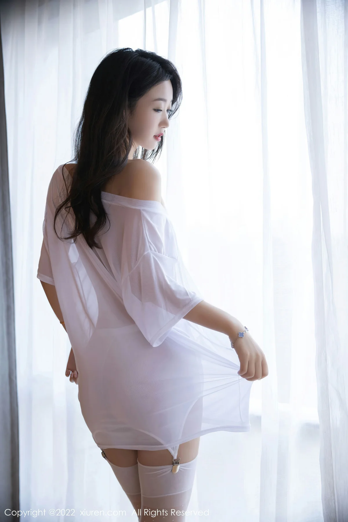 XiuRen 秀人 No.5644 唐安琪 连衣短裙白色丝袜写真111 - 9