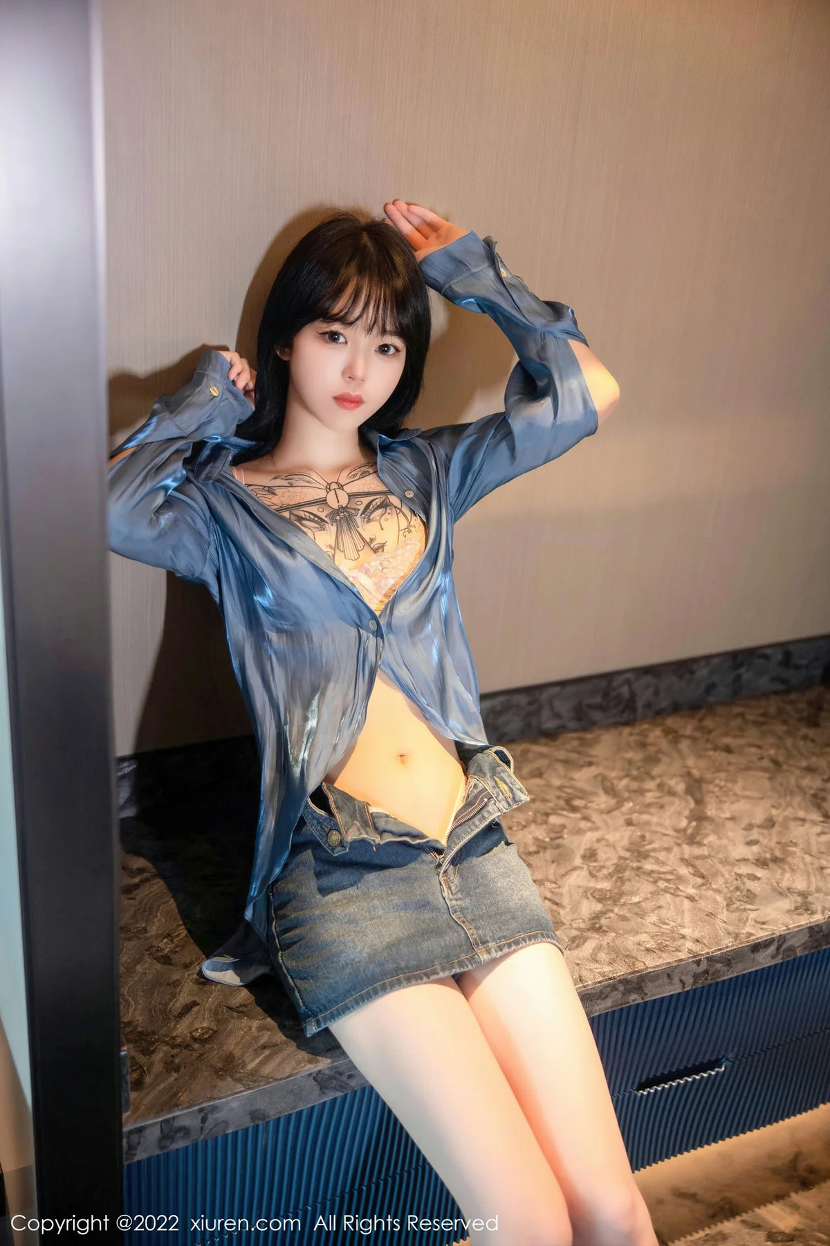 XiuRen 秀人 No.5662 奶瓶. 牛仔短裙性感写真3 - 9