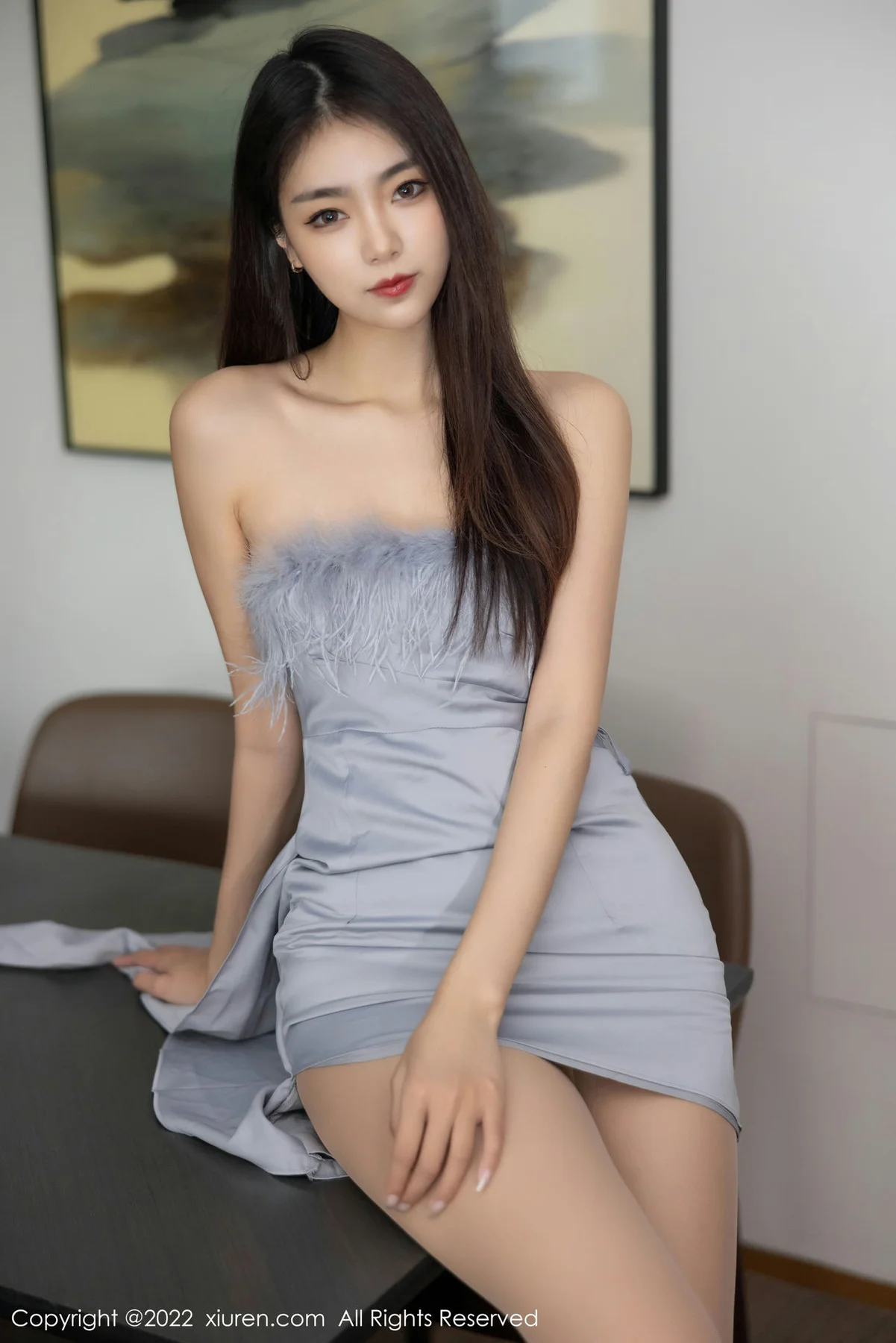 XiuRen 秀人 No.5664 可樂Vicky 飘逸长发性感写真1 - 9