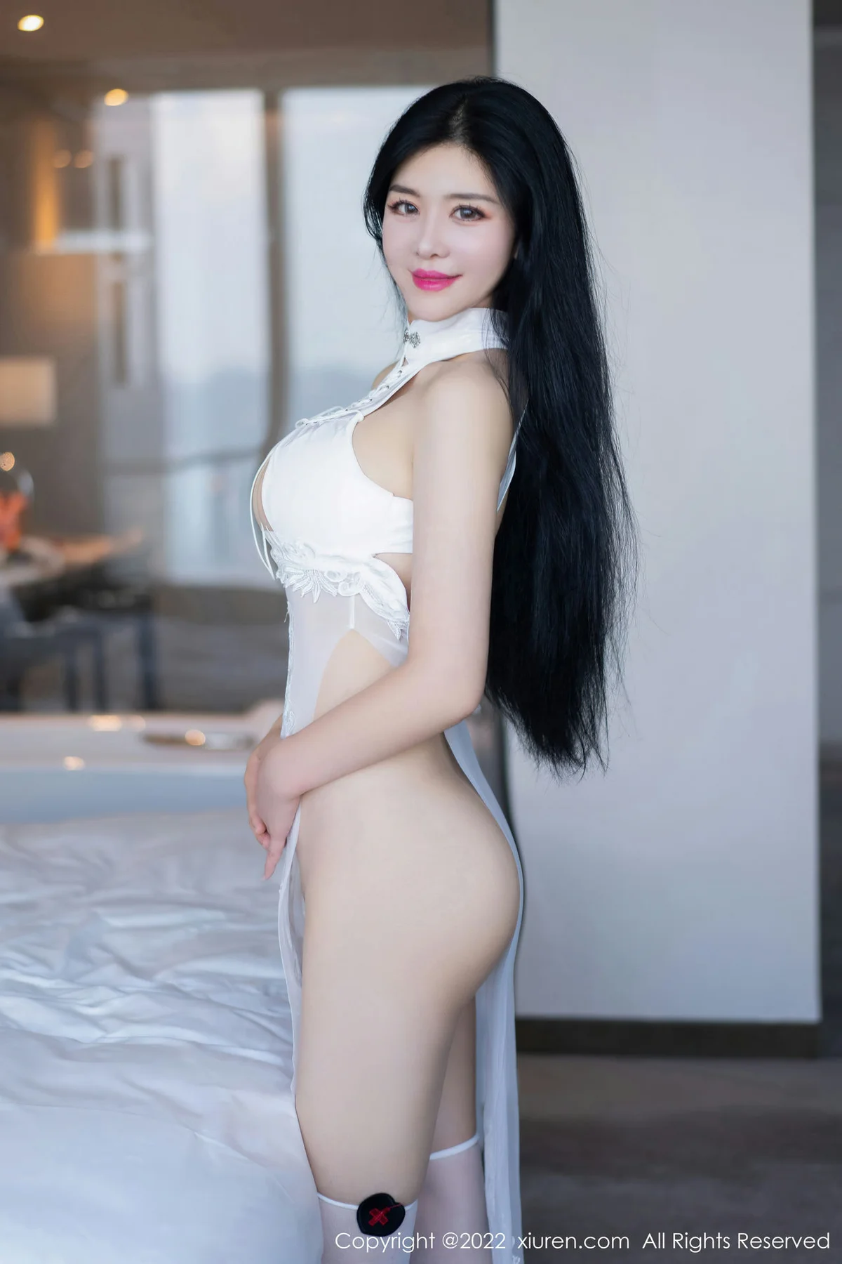 XiuRen 秀人 No.5665 刘钰儿 白色轻透服饰性感写真22 - 3