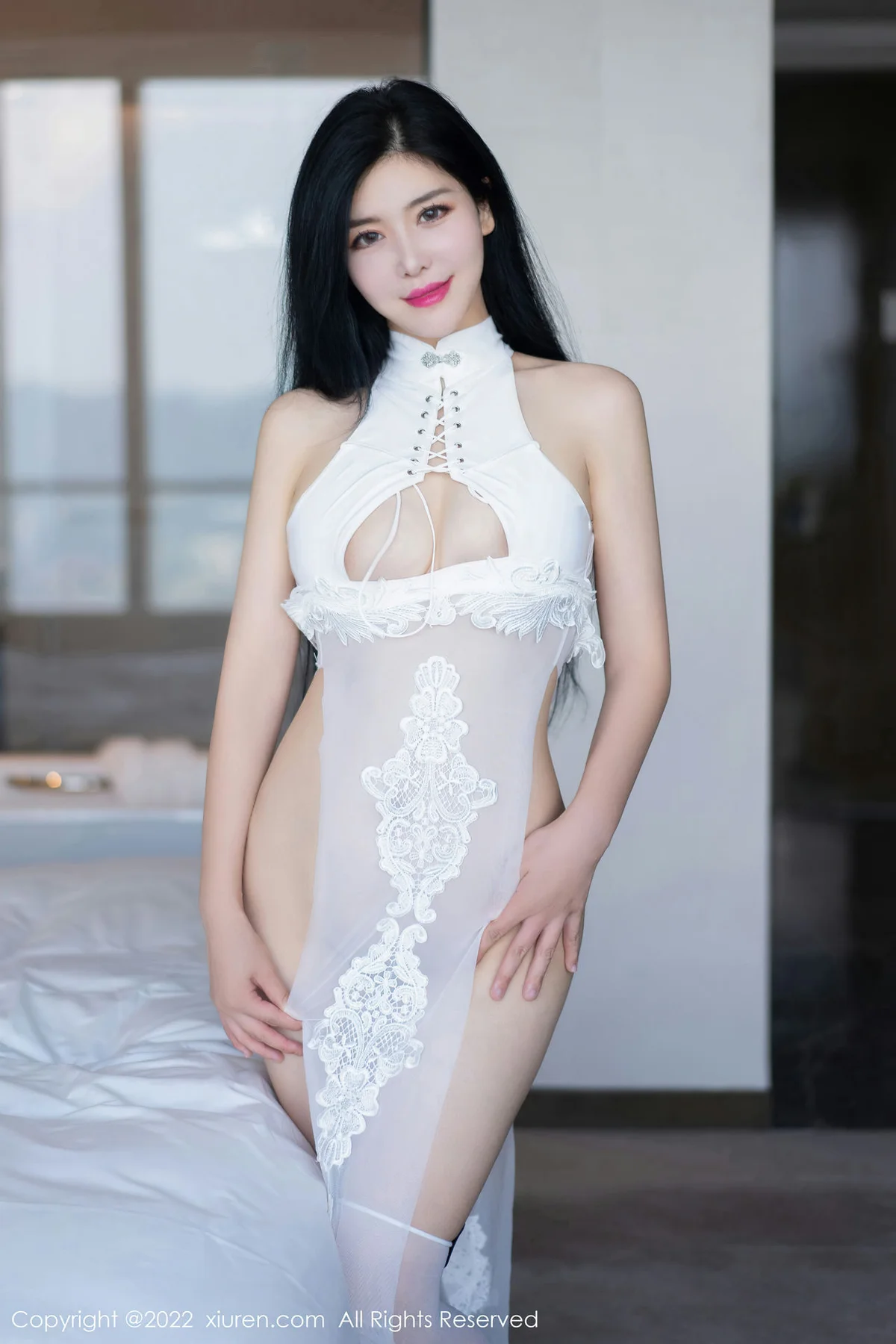 XiuRen 秀人 No.5665 刘钰儿 白色轻透服饰性感写真22 - 4