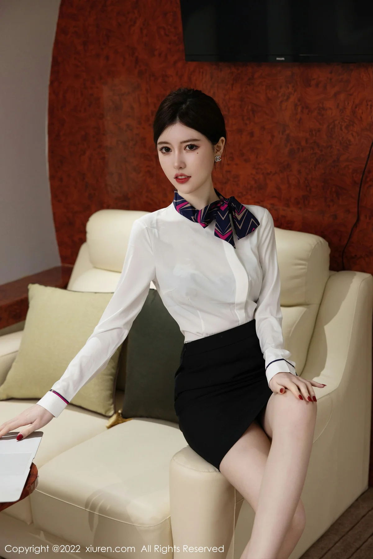 XiuRen 秀人 No.5696 美桃酱 制服蕾丝内衣性感写真33 - 7