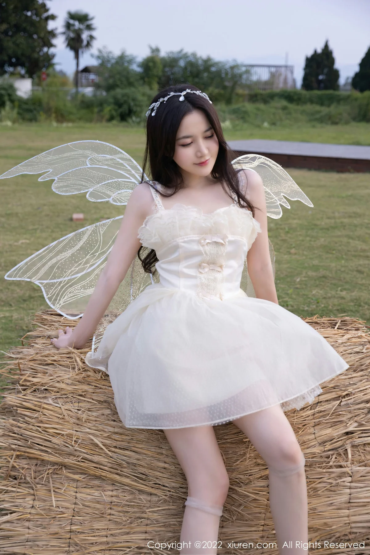 XiuRen 秀人 No.5715 鱼子酱Fish 白色网纱公主裙北京-杭州旅拍1 - 6