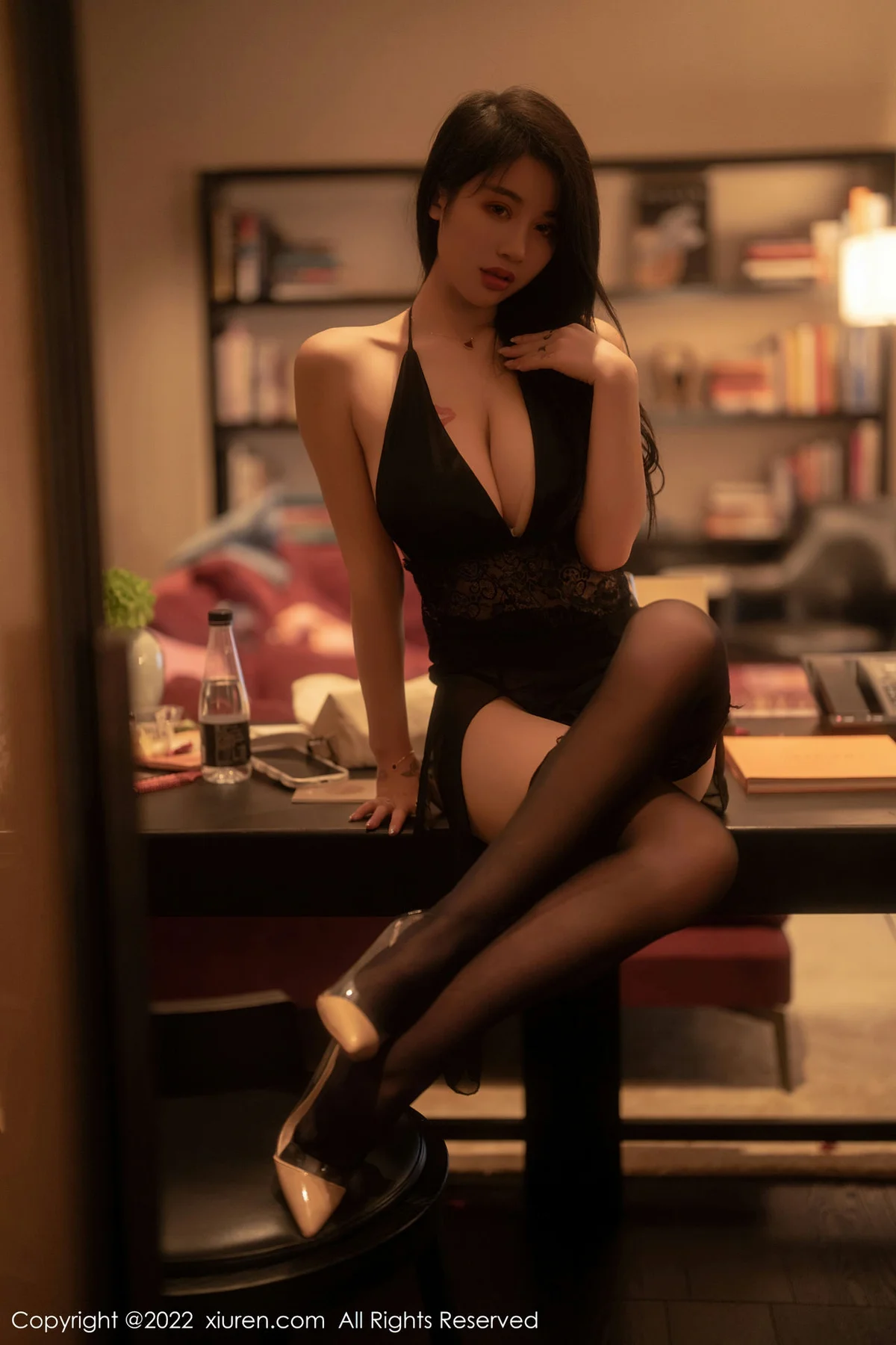 XiuRen 秀人 No.5722 美七 Mia 黑色网纱连衣裙西双版纳旅拍 - 6