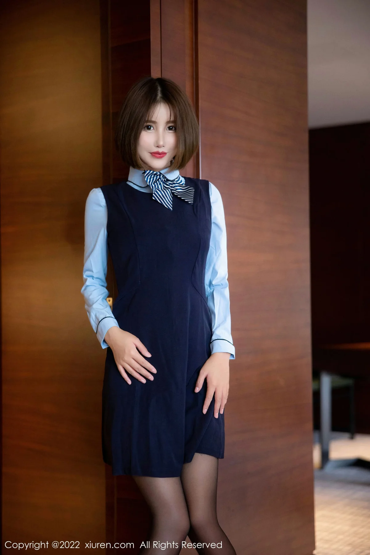 XiuRen 秀人 No.5727  宋愉愉 制服诱惑蕾丝内衣性感写真 - 2