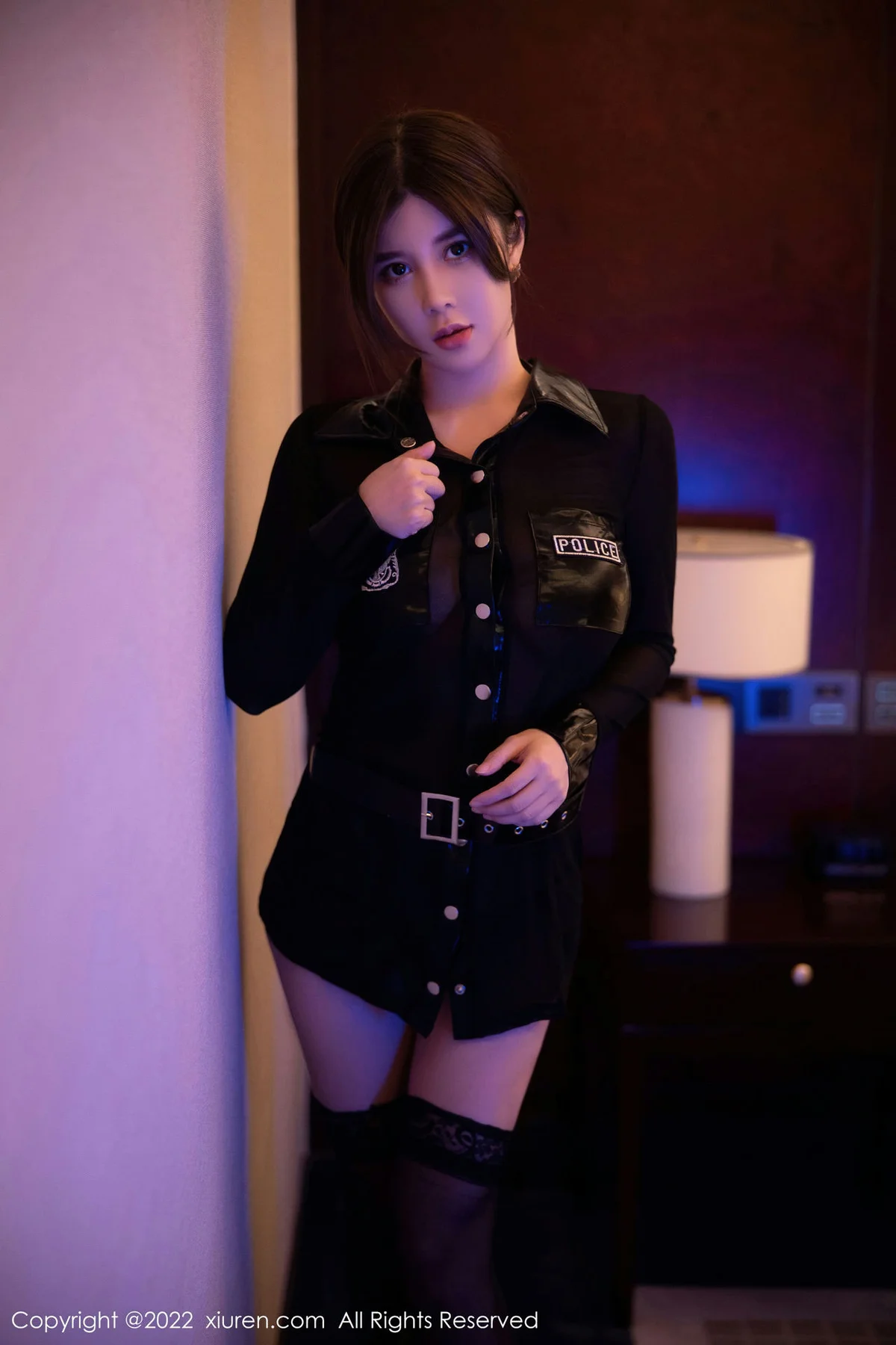 XiuRen 秀人 No.5750 周jojobaby 黑色情趣警官制服性感私房33 - 3