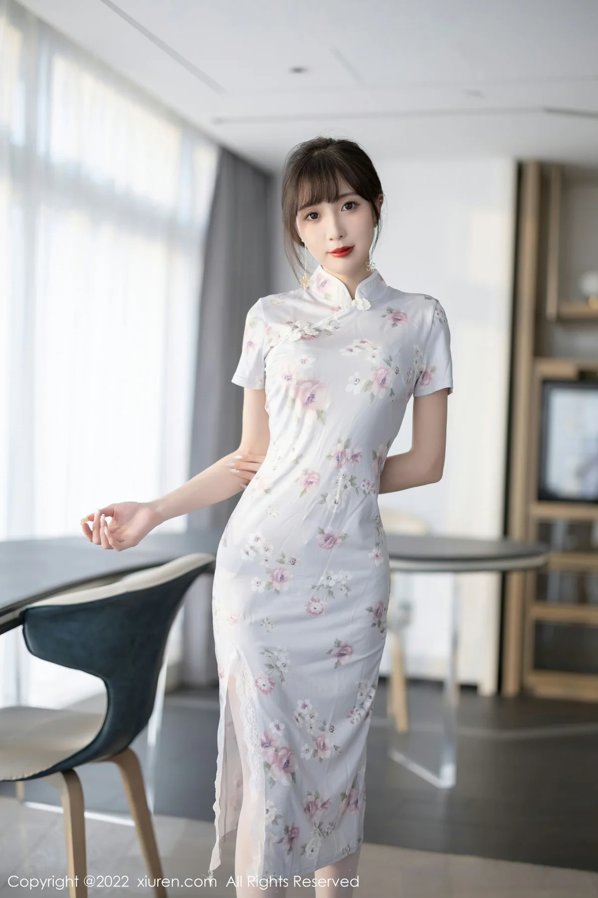 XiuRen 秀人 No.5757 林星阑 花纹图案旗袍性感写真 - 5