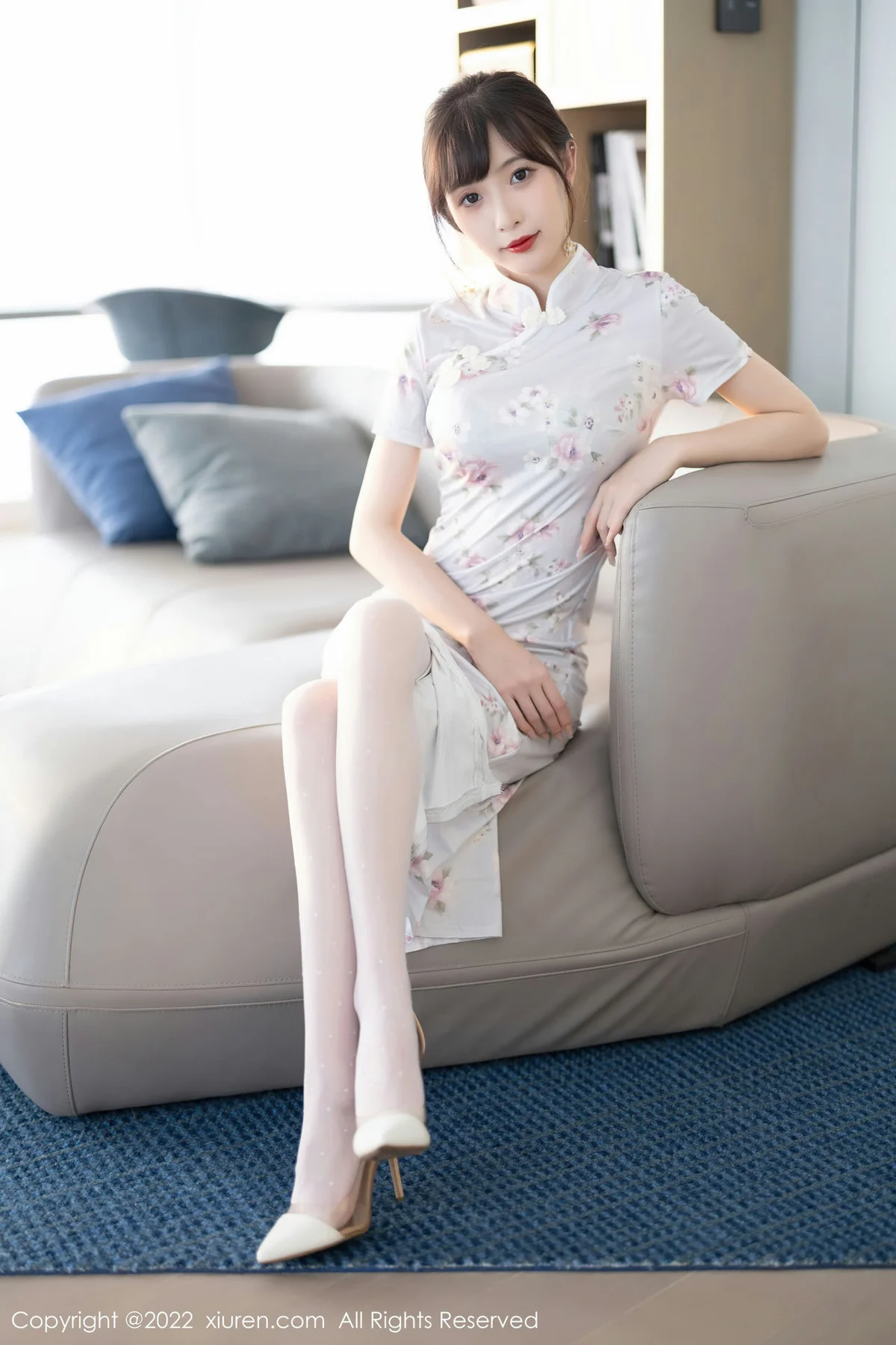 XiuRen 秀人 No.5757 林星阑 花纹图案旗袍性感写真 - 9