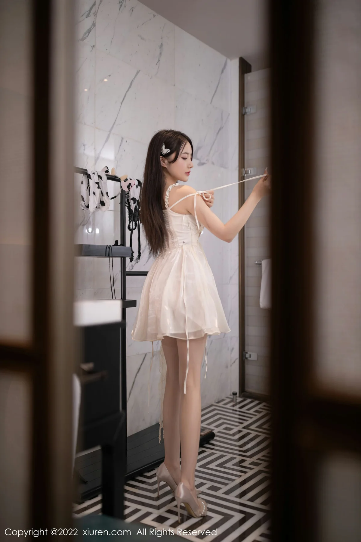 XiuRen 秀人 No.5776 鱼子酱Fish 主题模特招聘薄纱连衣短裙北京-杭州旅拍11 - 6