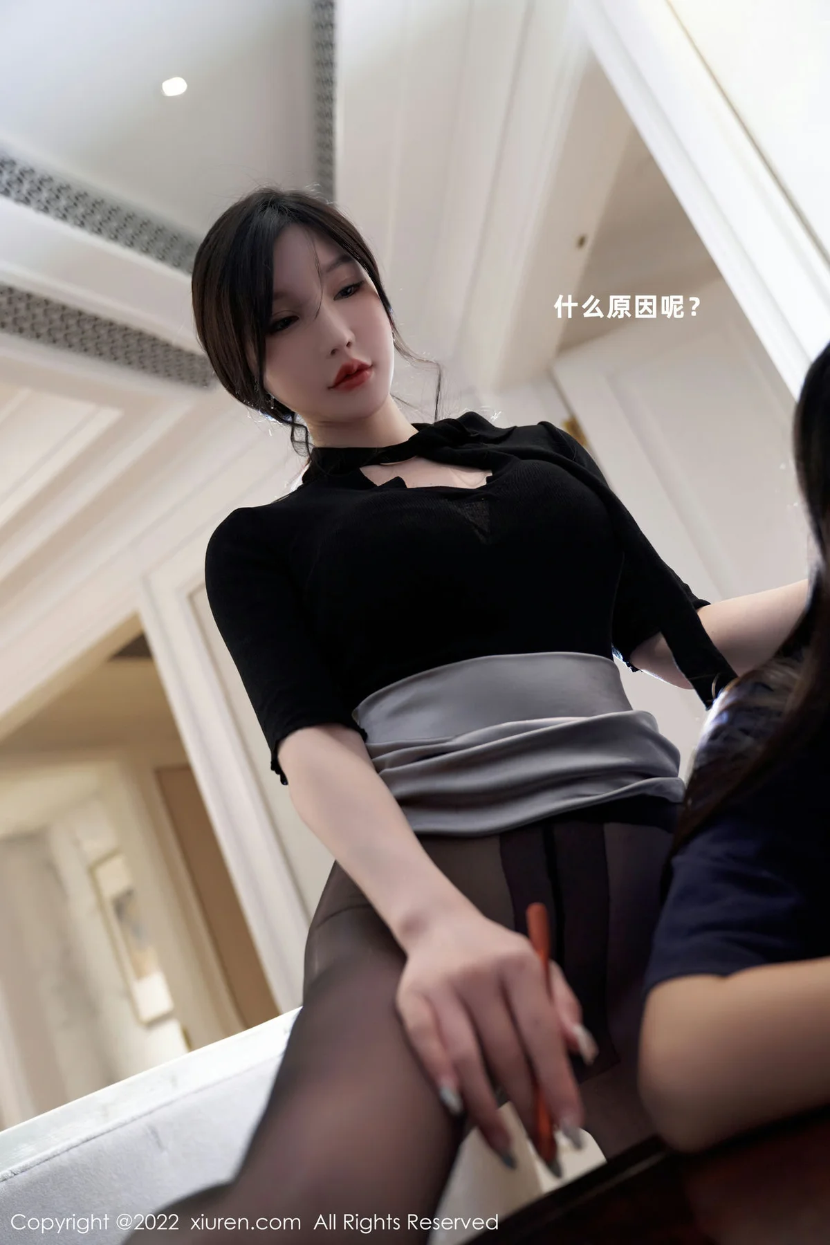 XiuRen 秀人 No.5777 周于希Sally 轻透内衣魅惑黑丝成都-珠海心愿旅拍111 - 2