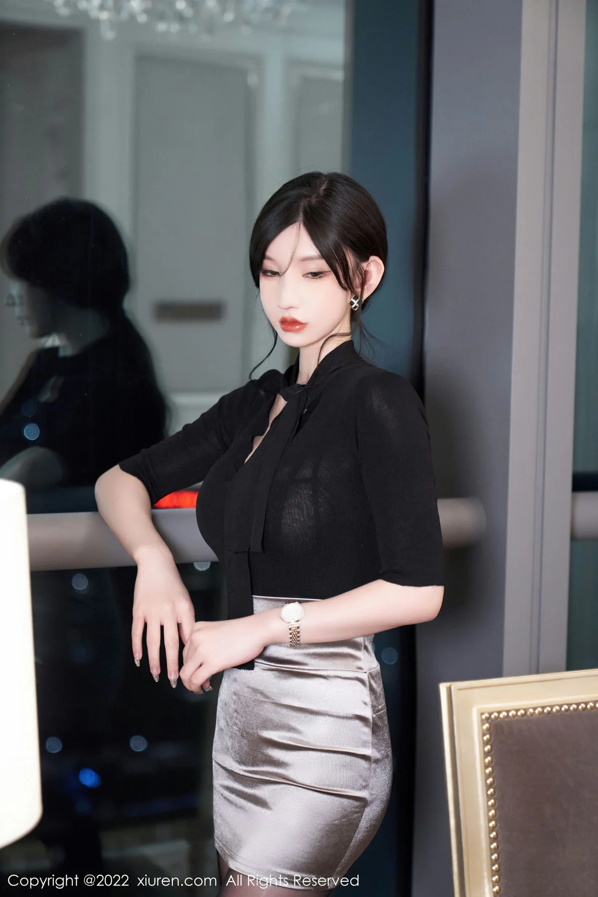 XiuRen 秀人 No.5777 周于希Sally 轻透内衣魅惑黑丝成都-珠海心愿旅拍111 - 7